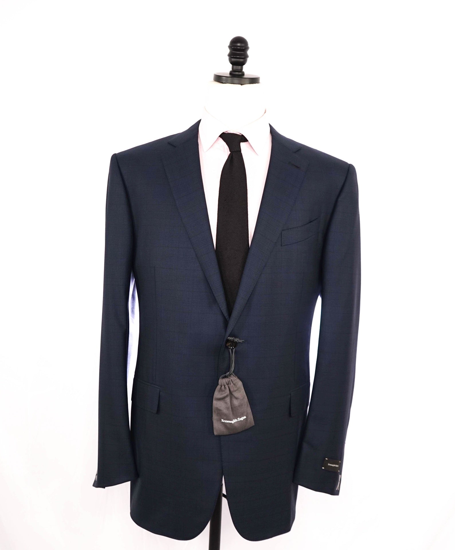 $4,995 Ermenegildo Zegna Blue Check "15 MILMIL 15" Wool Suit 48L