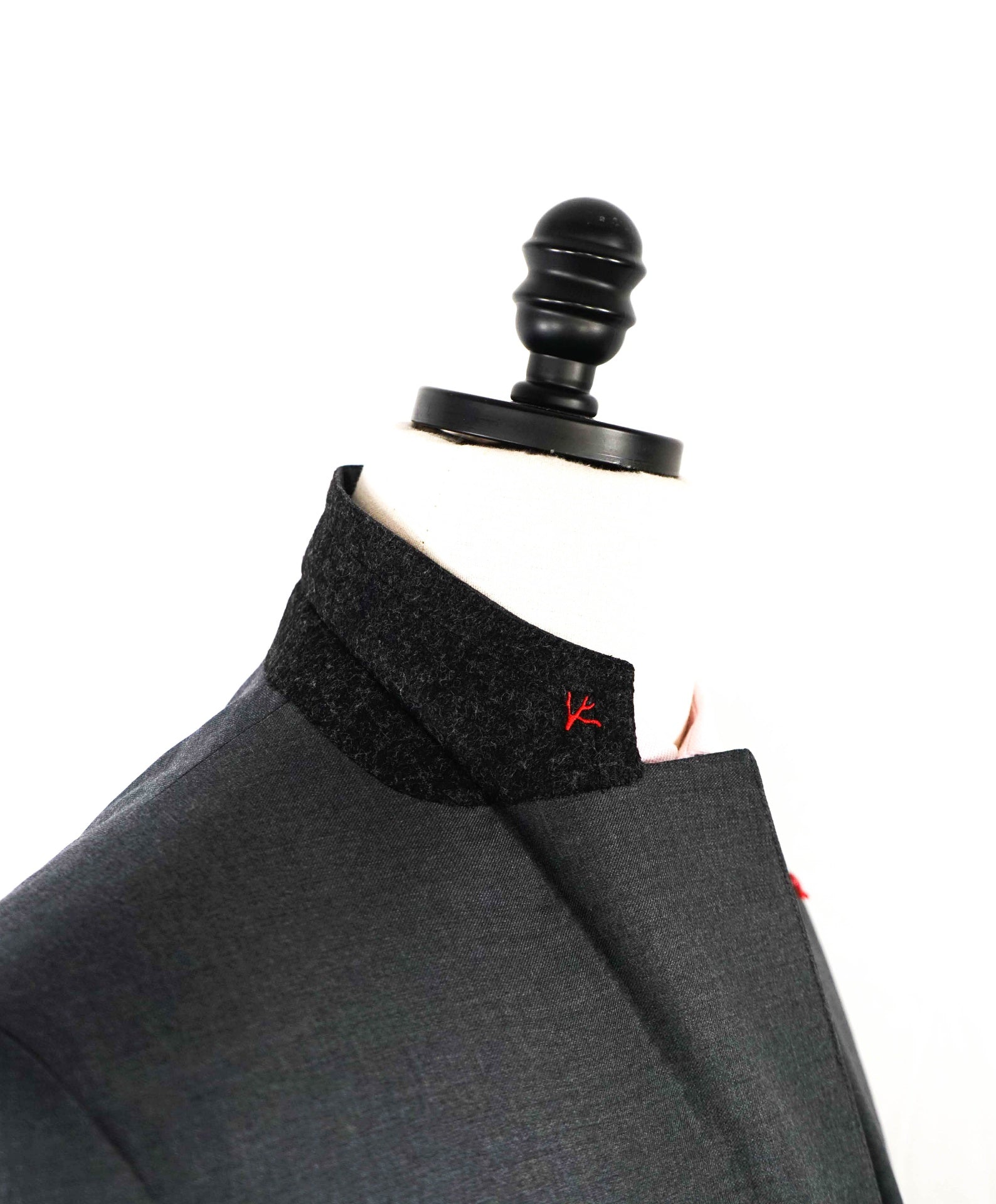 $3,995 ISAIA - Solid Gray "AQUASPIDER" Coral Pin Wool Suit 48R