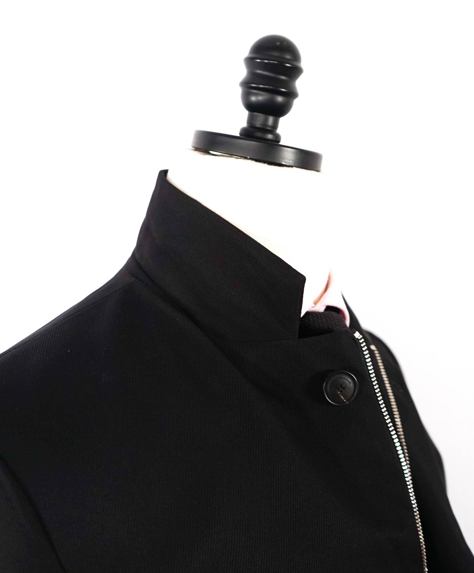 Emporio Armani Solid Black Water Repellent Coat Blazer Jacket 38R