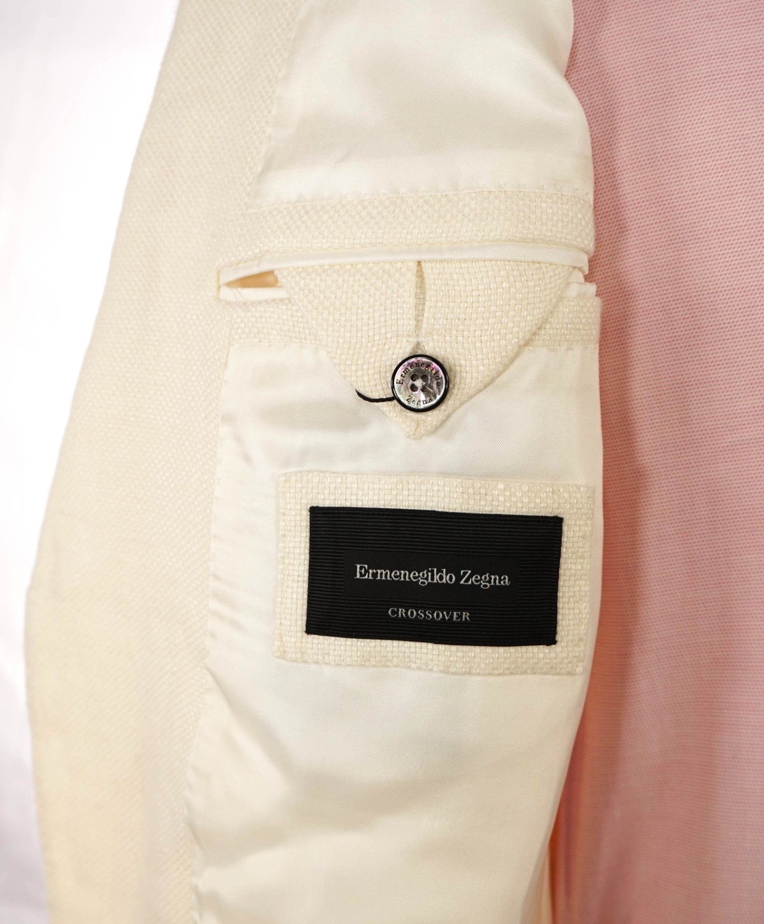 $2,995 Ermenegildo Zegna "CROSSOVER" Ivory Linen/Wool/Silk Blazer 40R