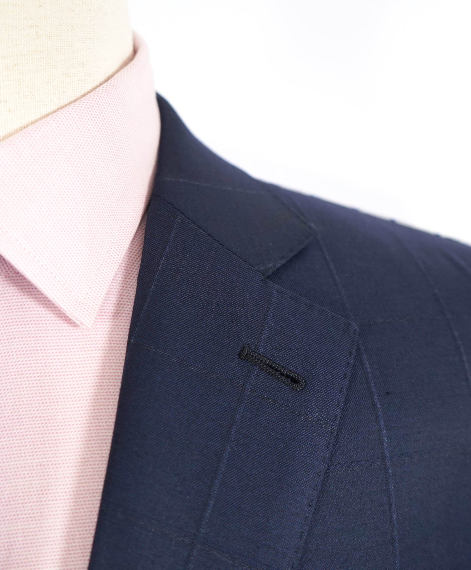 $3,995 Ermenegildo Zegna Navy Chalk Windowpane Wool Suit 44L