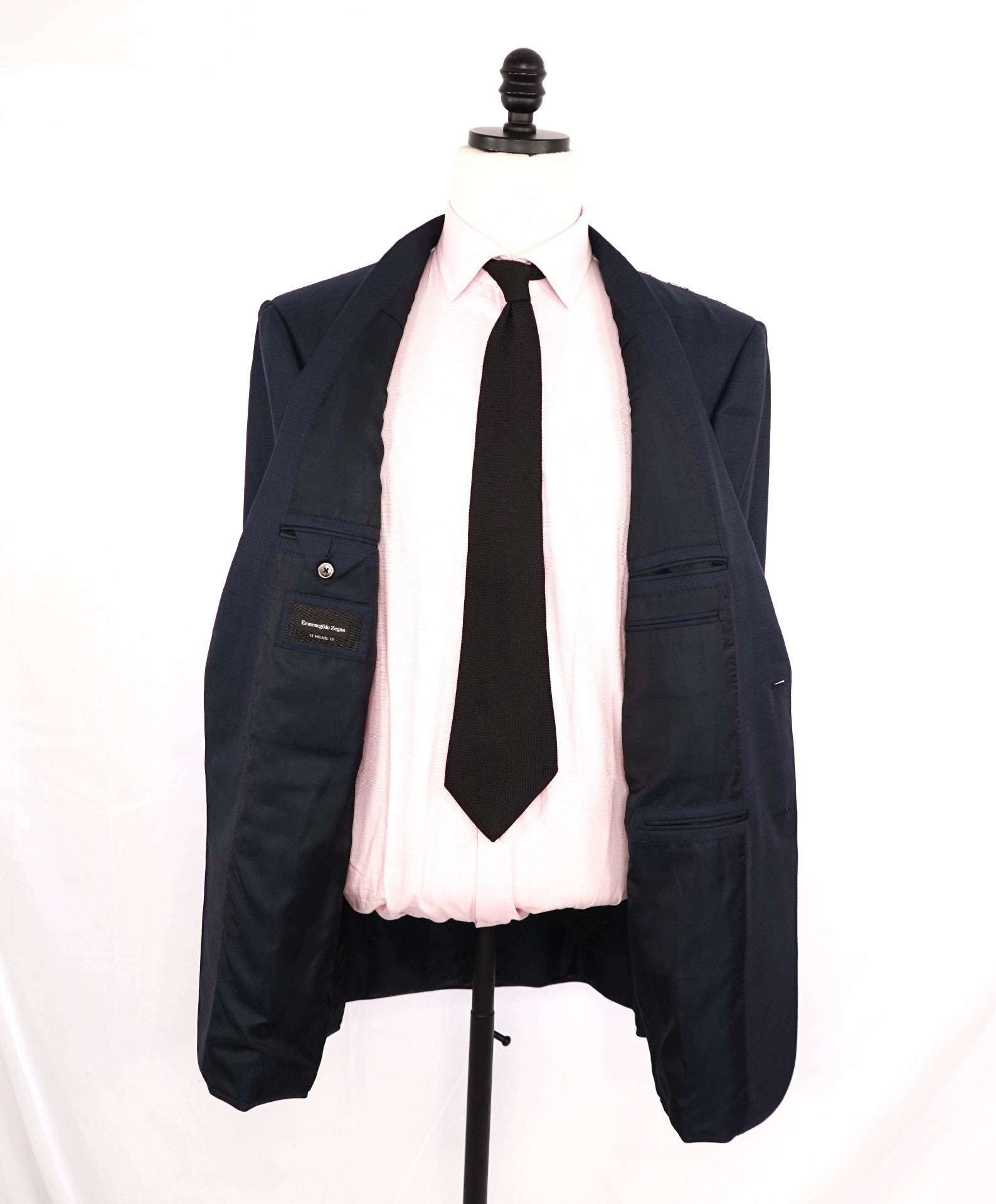 $4,995 Ermenegildo Zegna Blue Check "15 MILMIL 15" Wool Suit 48L