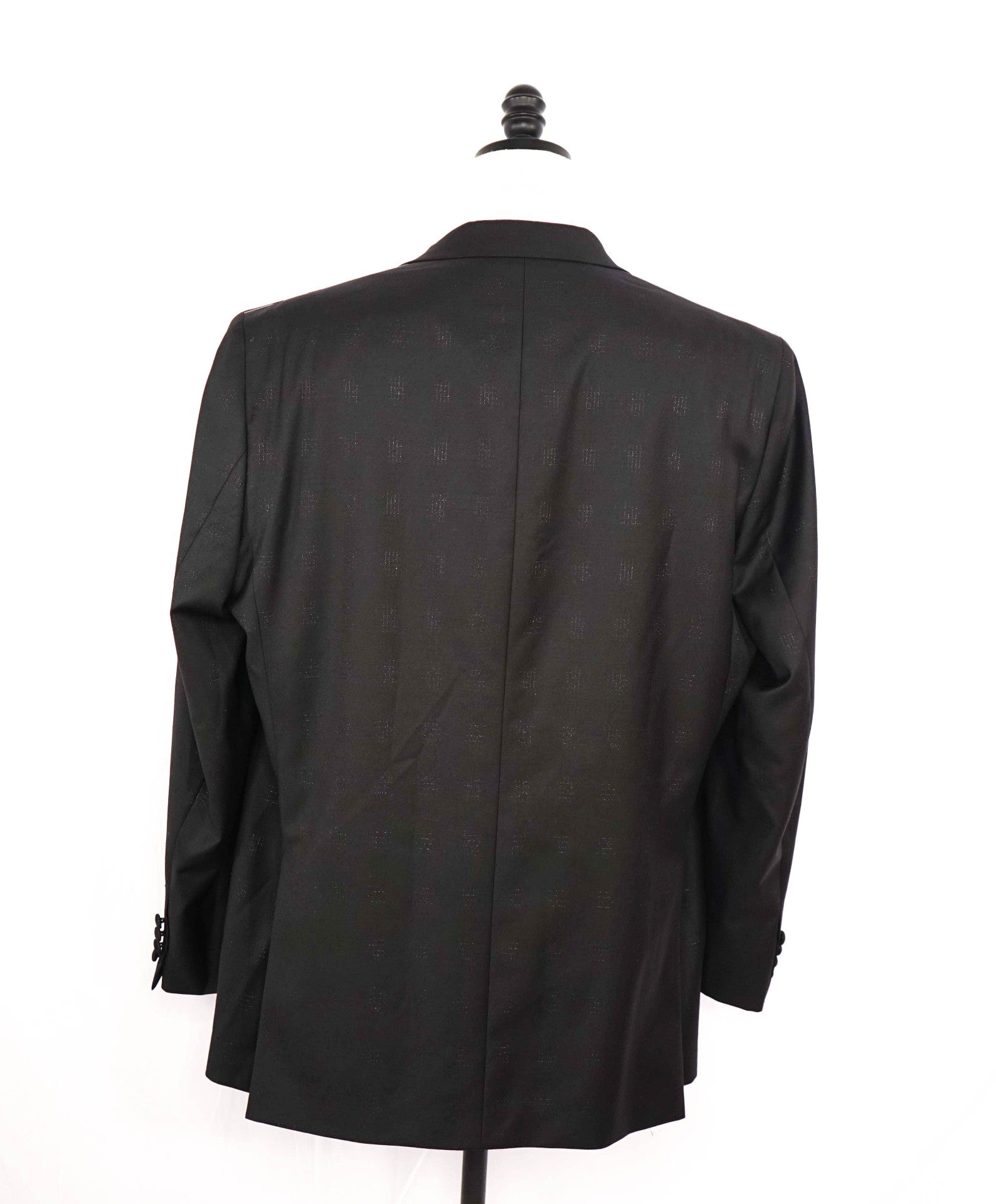 SAKS FIFTH AVENUE - Black Tonal Tuxedo Dinner Jacket Blazer 46R