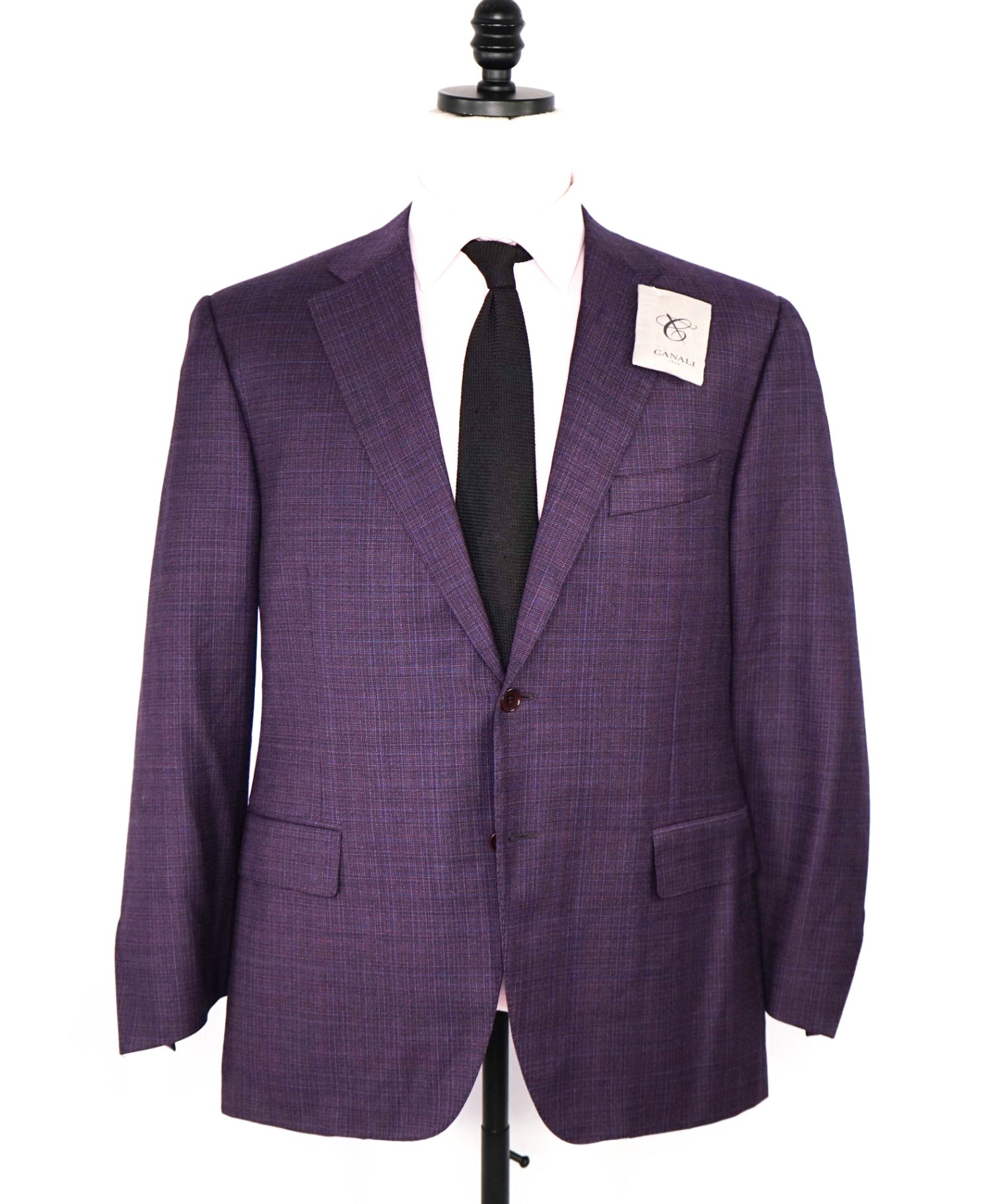 $1,895 CANALI Purple Wool 2-Button Blazer 44S