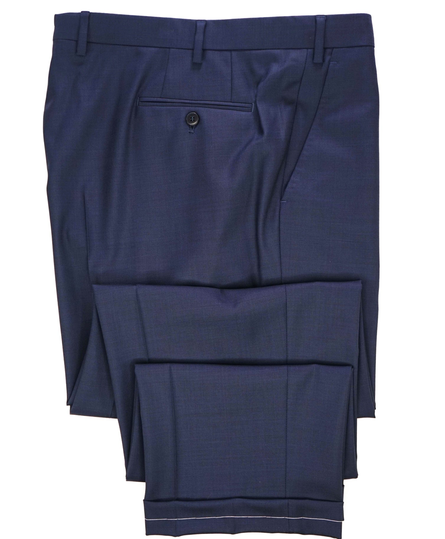 Brioni Solid Navy Wool Pants 44W