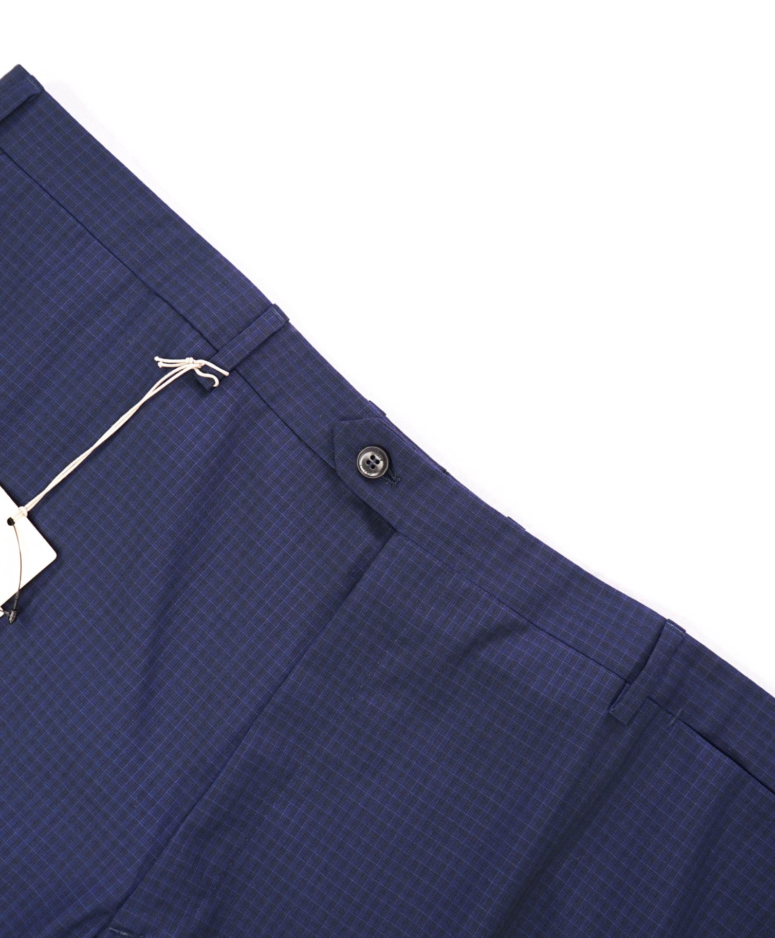 $1,050 BRIONI Navy Micro check Wool Flat Front Dress Pants 44W