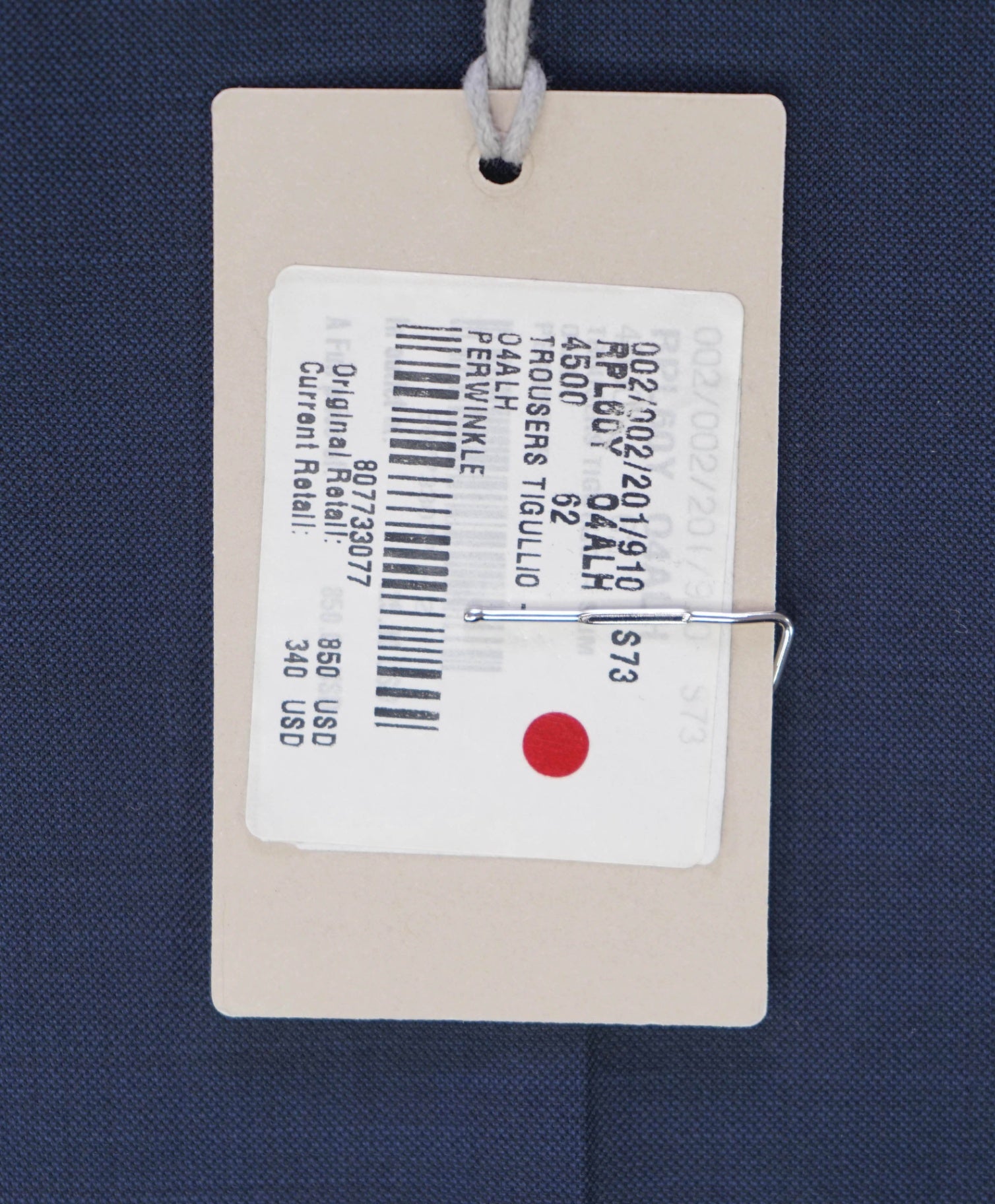 Brioni Solid Navy Wool Pants 44W