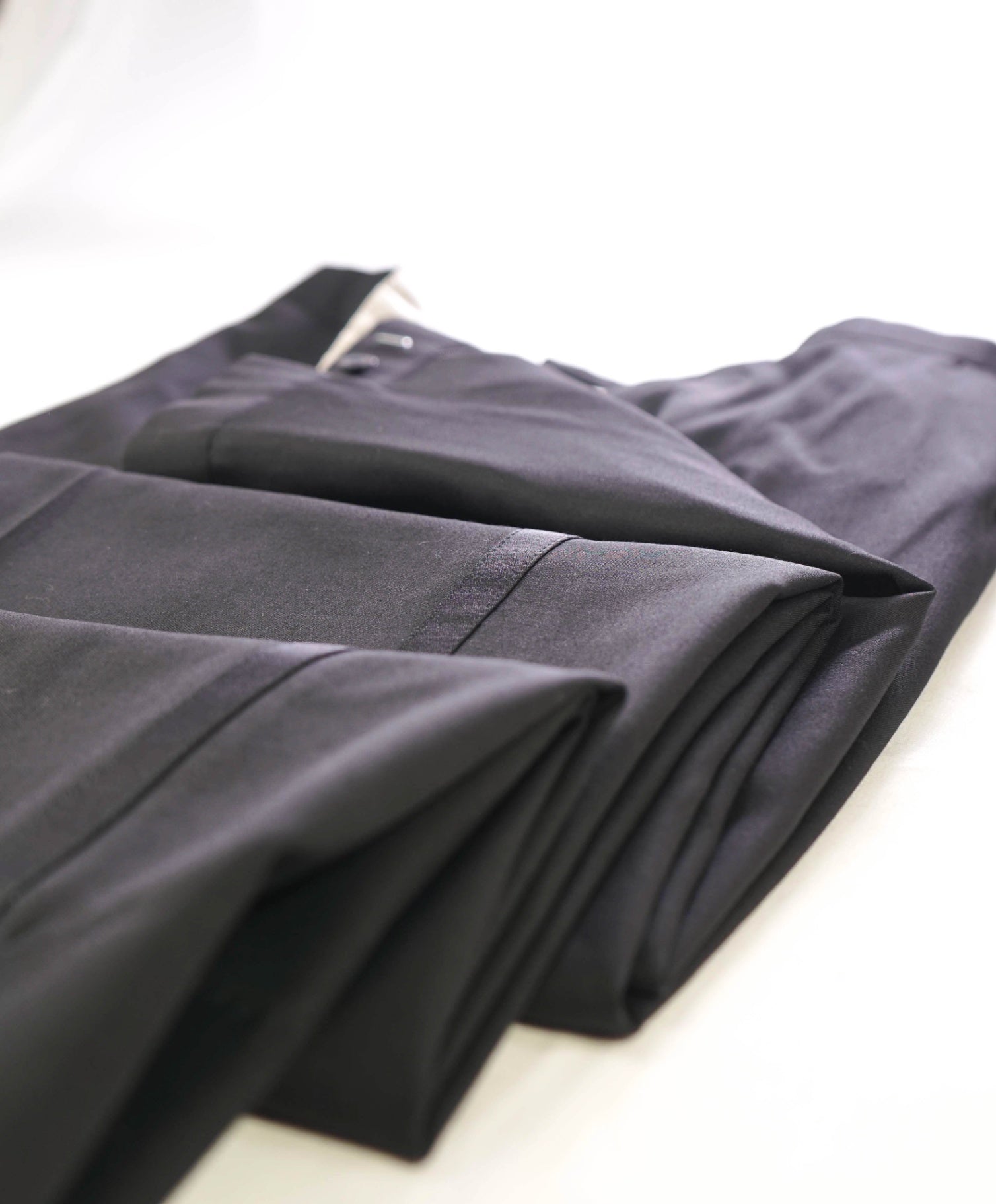 $1,295 Brioni Solid Black Wool TUXEDO Dinner Flat Front Pants 40W