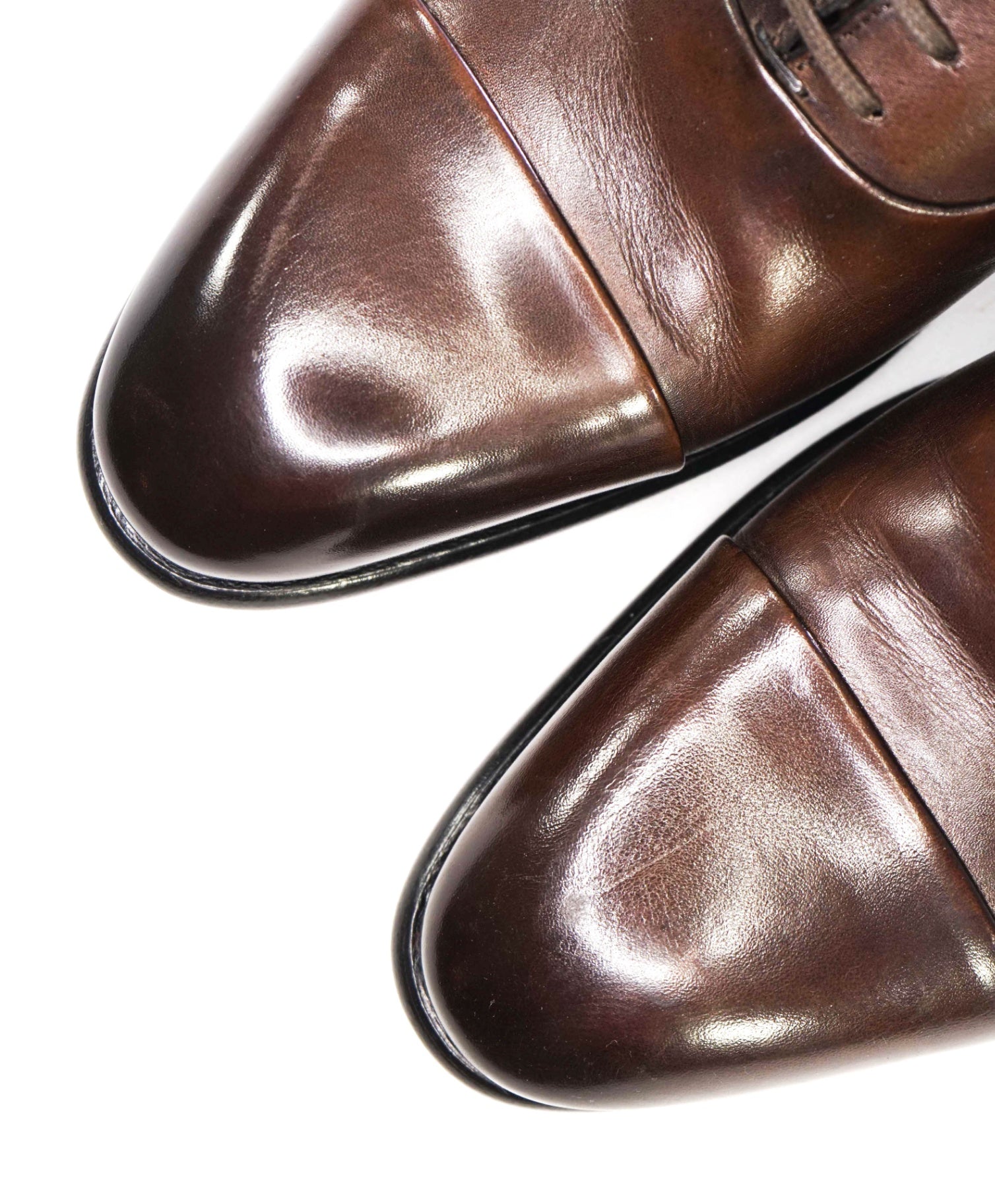 $1,295 Santoni Dark Brown "GOODYEAR" Leather Oxfords US 10 (9UK)