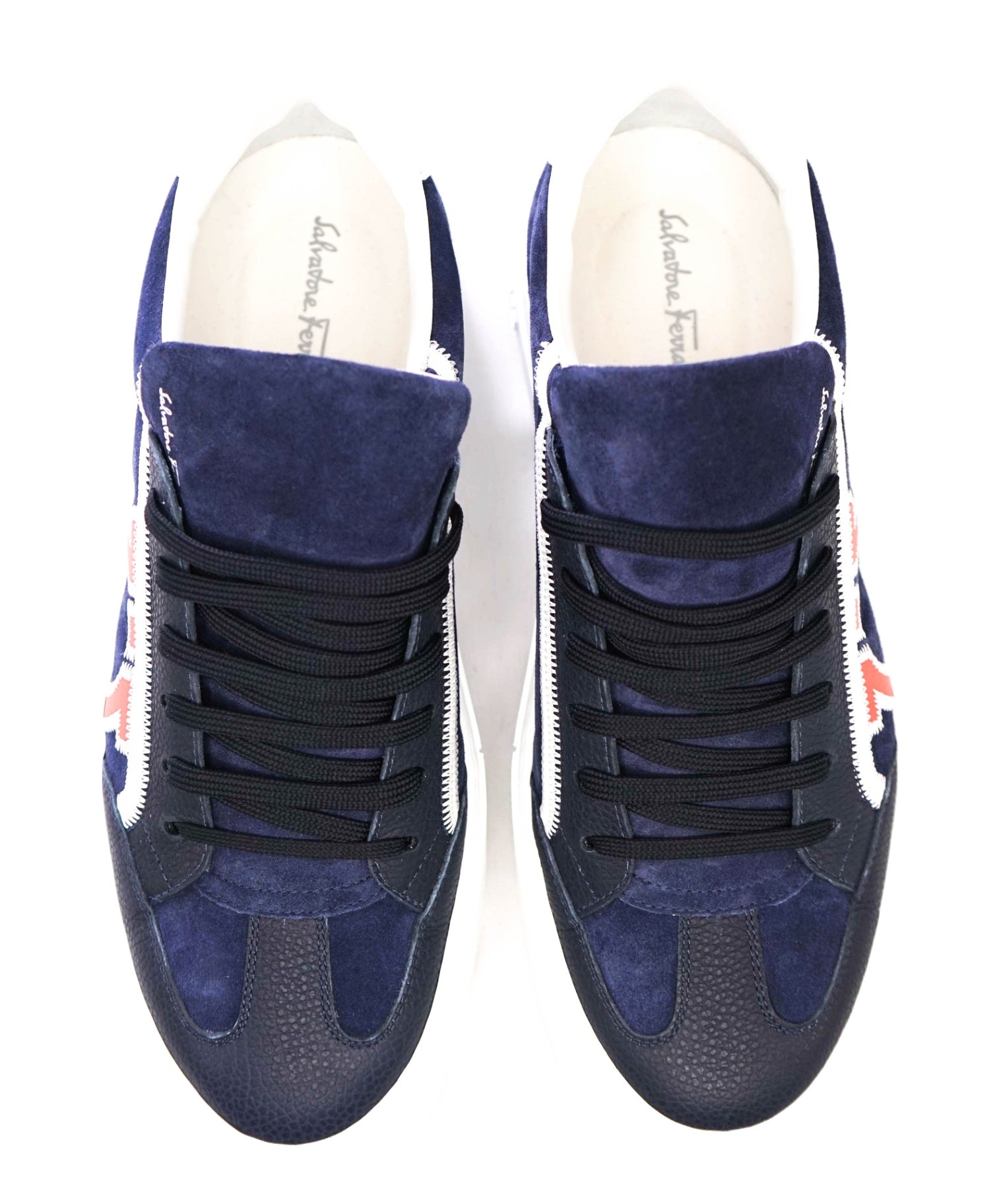 $795 SALVATORE FERRAGAMO - *BORG 5* Navy Sneaker - 10 M