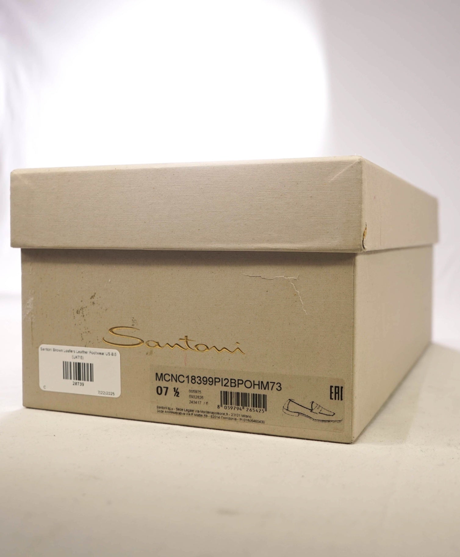 $1,295 Santoni "GOODYEAR" Brown Braided Lug Sole Loafer US 8.5 (UK7.5)