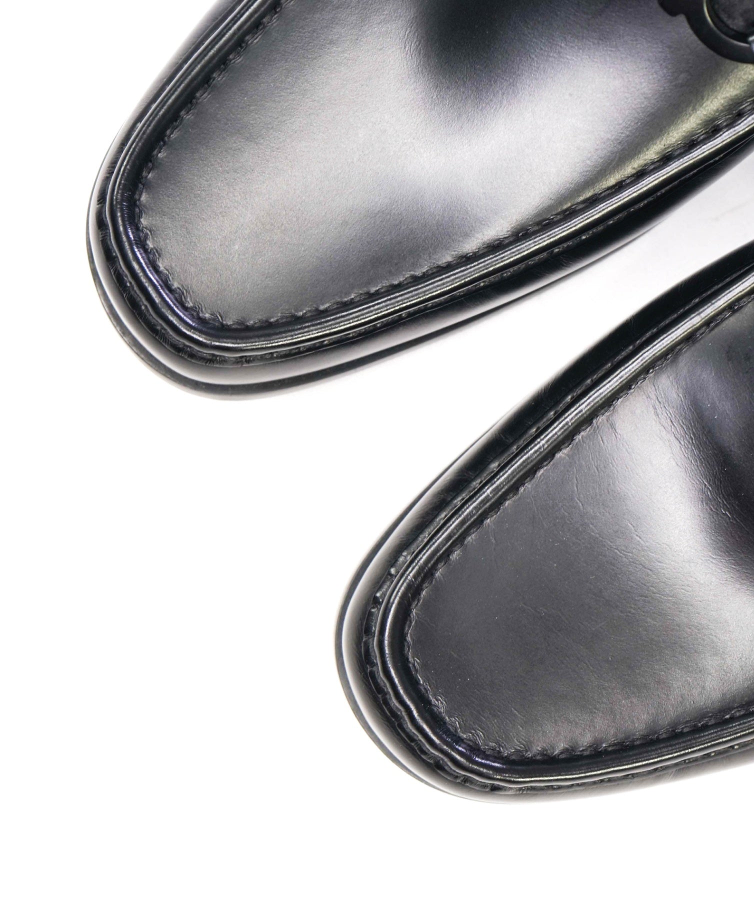 $850 Salvatore Ferragamo "GRANDIOSO" Black on Black Loafers 10.5 E