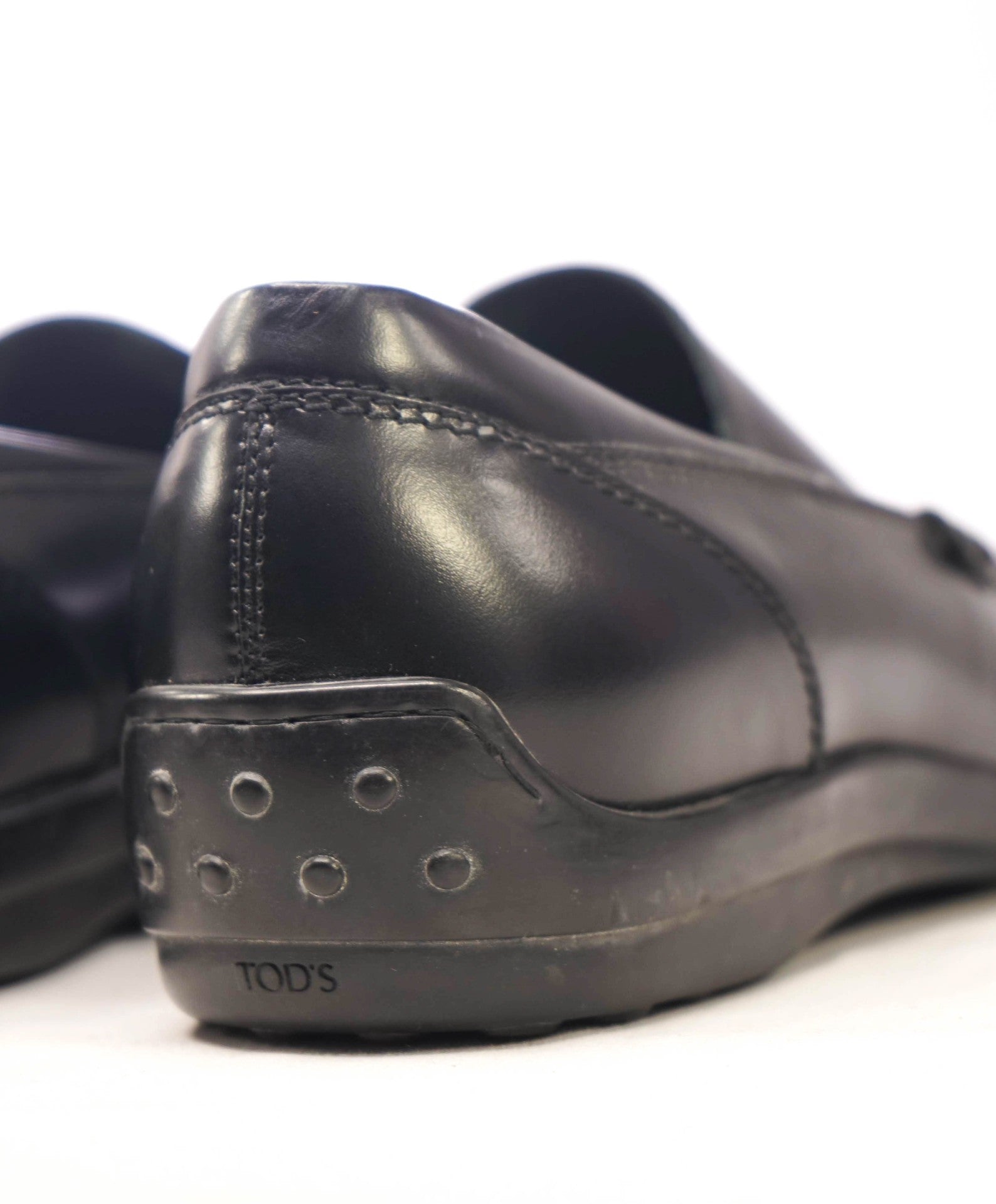 $795 Tod's Black Leather Driving Detail Loafers US 7 (6UK)