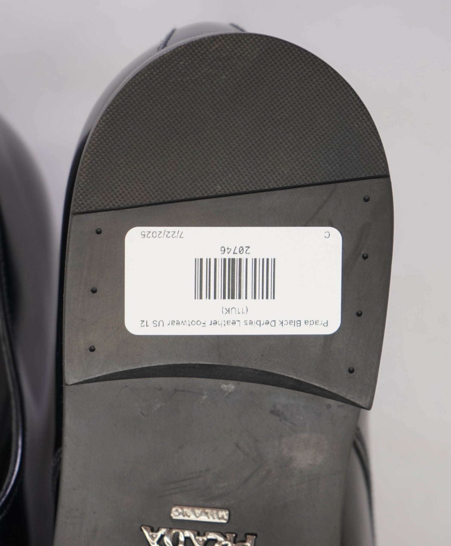 $950 Prada Black Leather Round Toe Derby Oxfords US 12 (11UK)