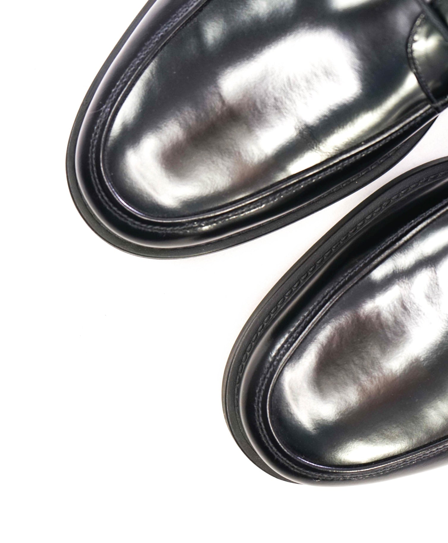 $950 Prada Black Leather Round Toe Derby Oxfords US 12 (11UK)