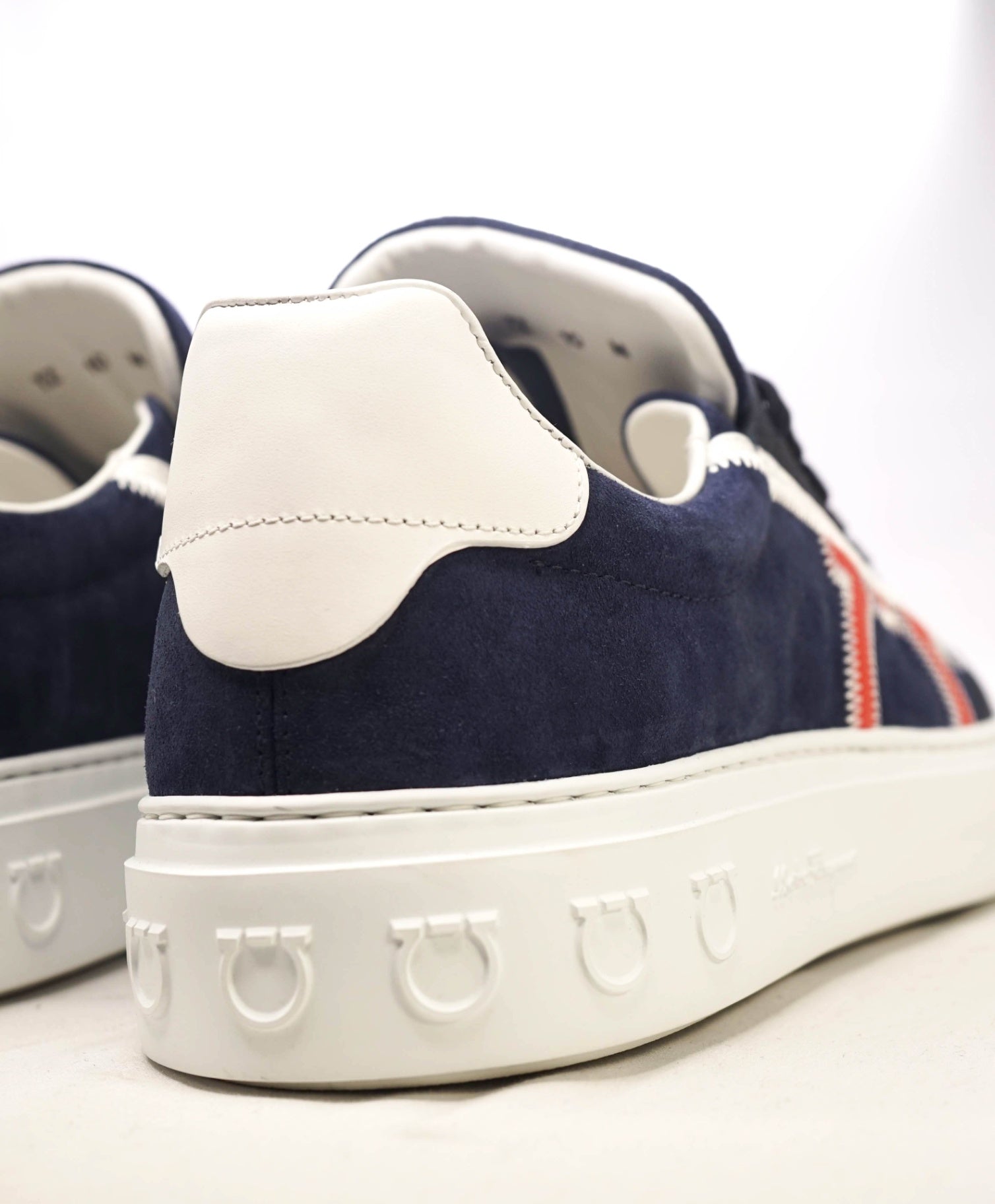 $795 SALVATORE FERRAGAMO - *BORG 5* Navy Sneaker - 10 M