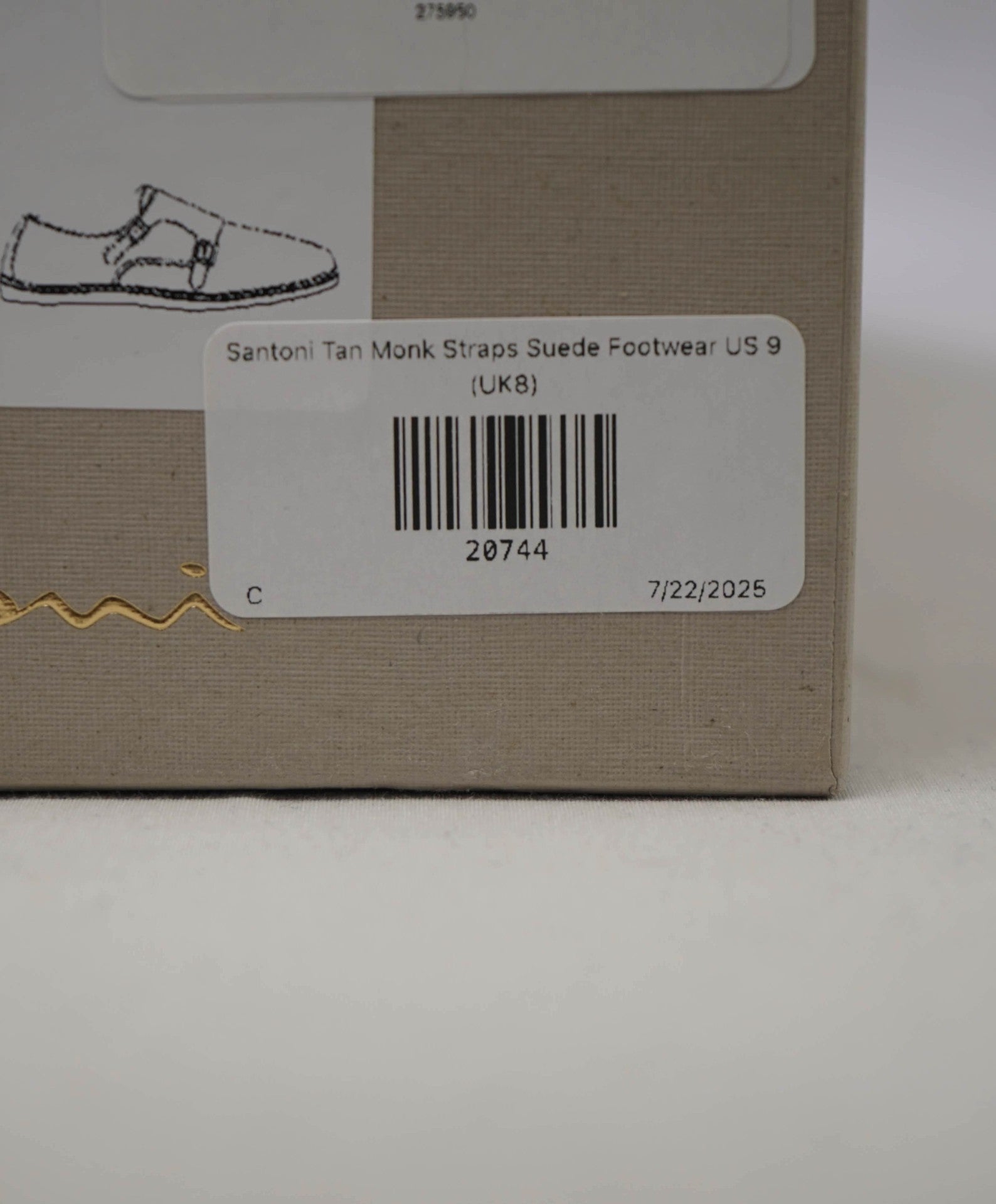 $850 Santoni Neutral Monk Strap Suede Loafer Sneakers US 9 (UK8)