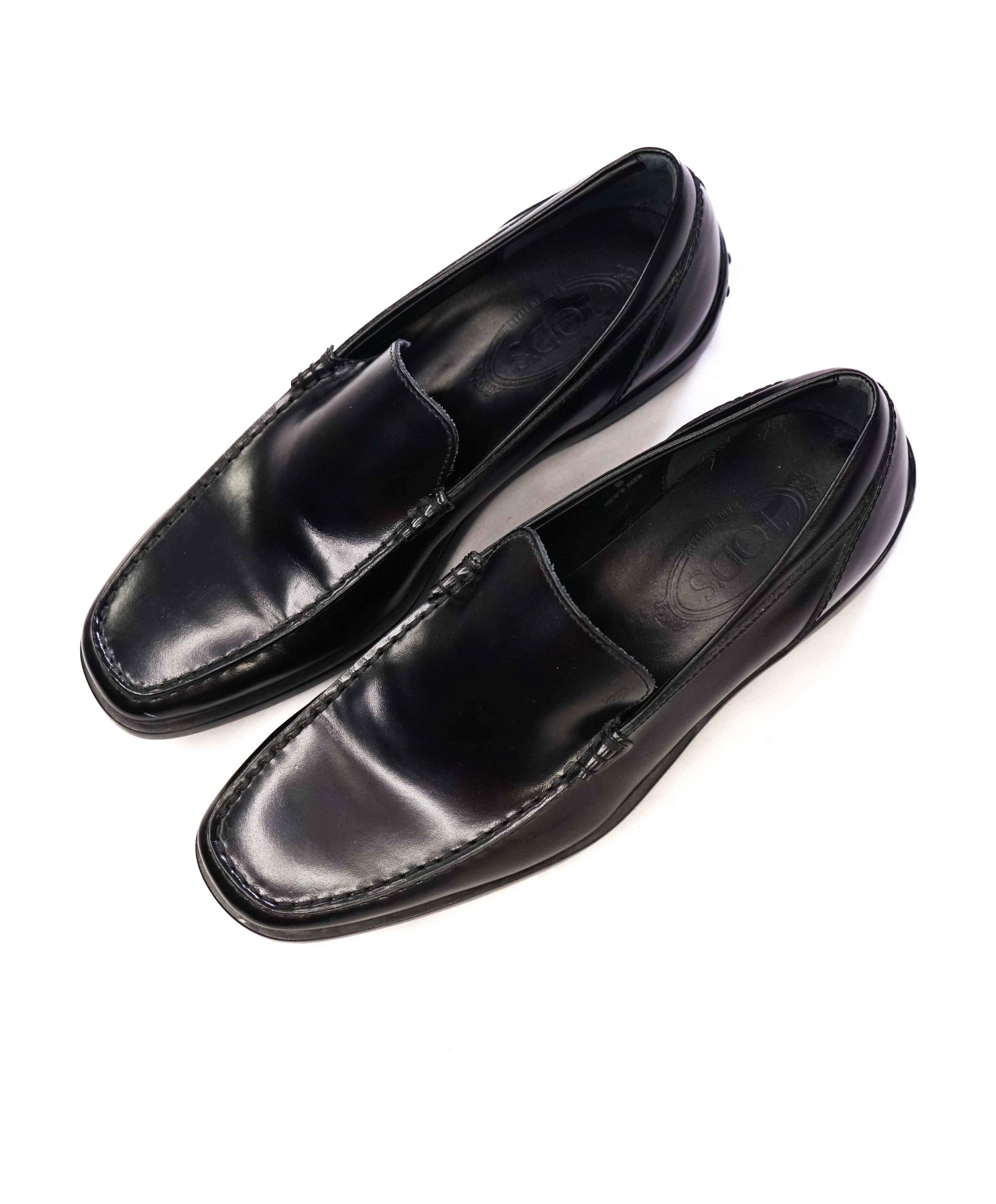 $795 Tod's Black Leather Driving Detail Loafers US 7 (6UK)