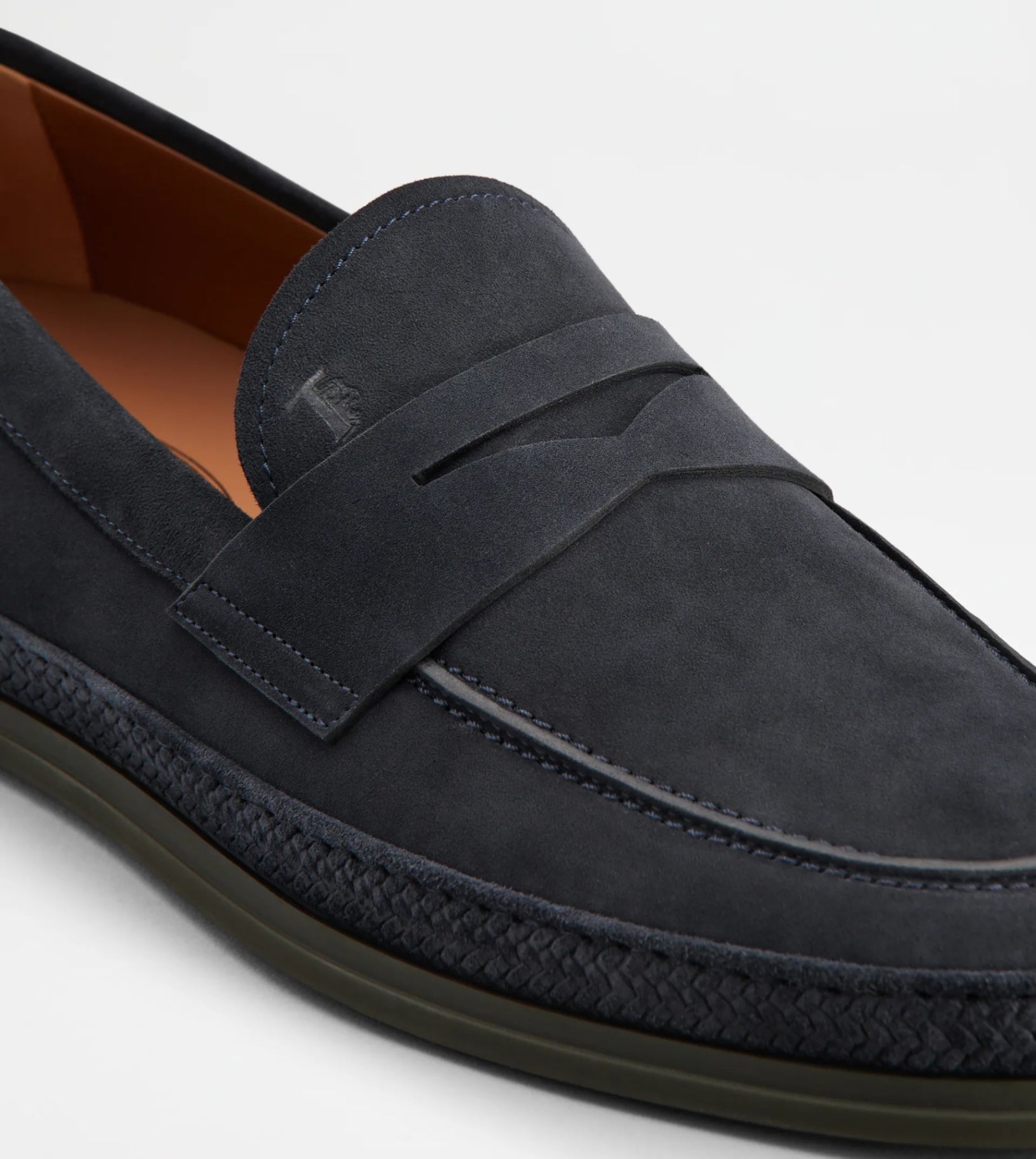 $1,045 Tod's Navy Espadrille Suede Driving Loafers US 11 (UK10)