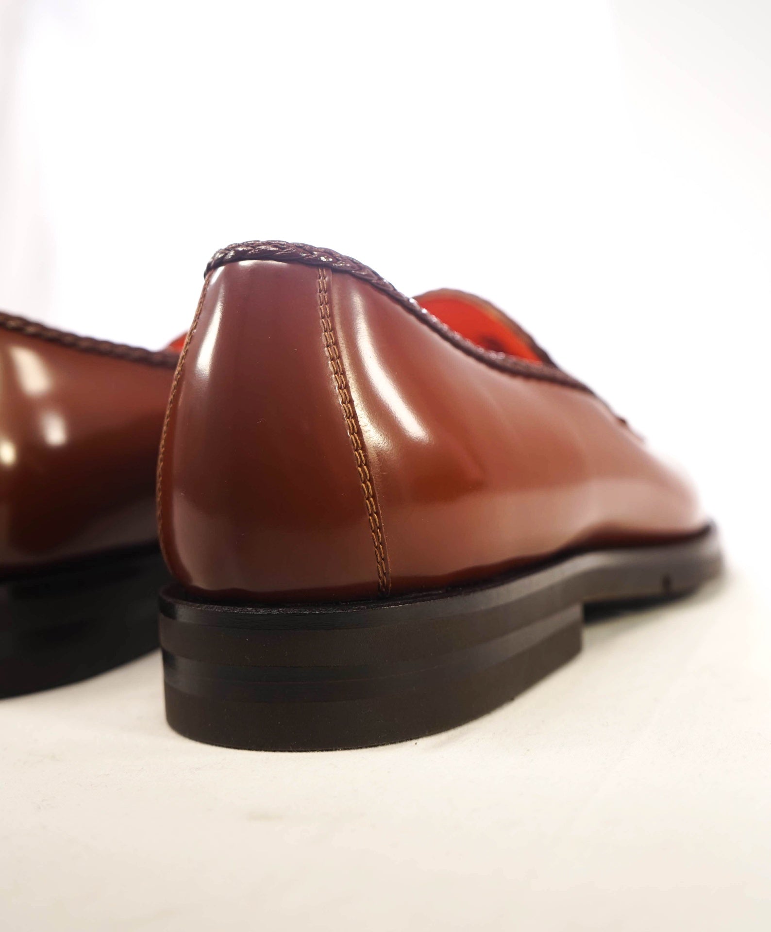 $1,295 Santoni "GOODYEAR" Brown Braided Lug Sole Loafer US 11 (UK10)