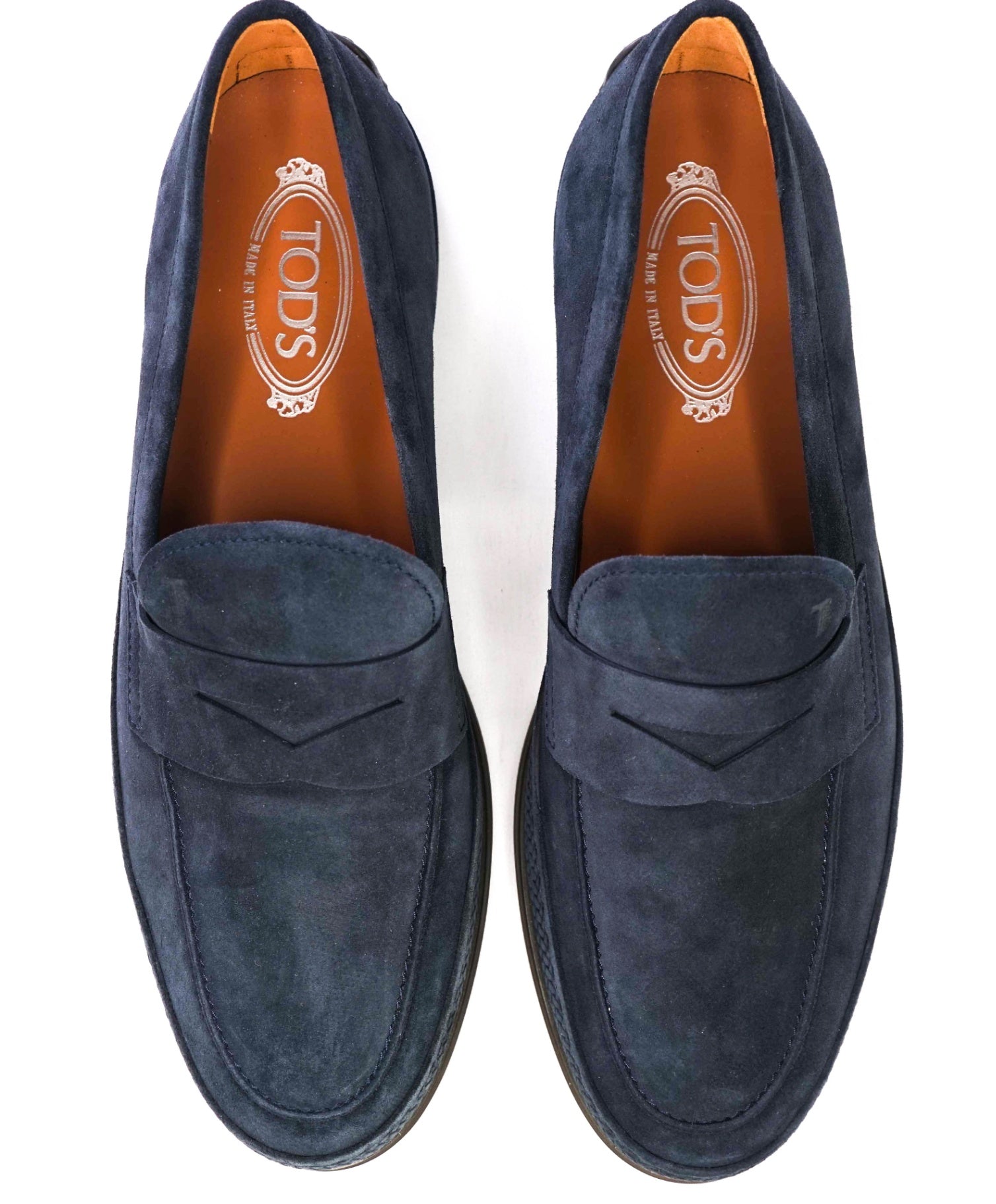 $1,045 Tod's Navy Espadrille Suede Driving Loafers US 11 (UK10)