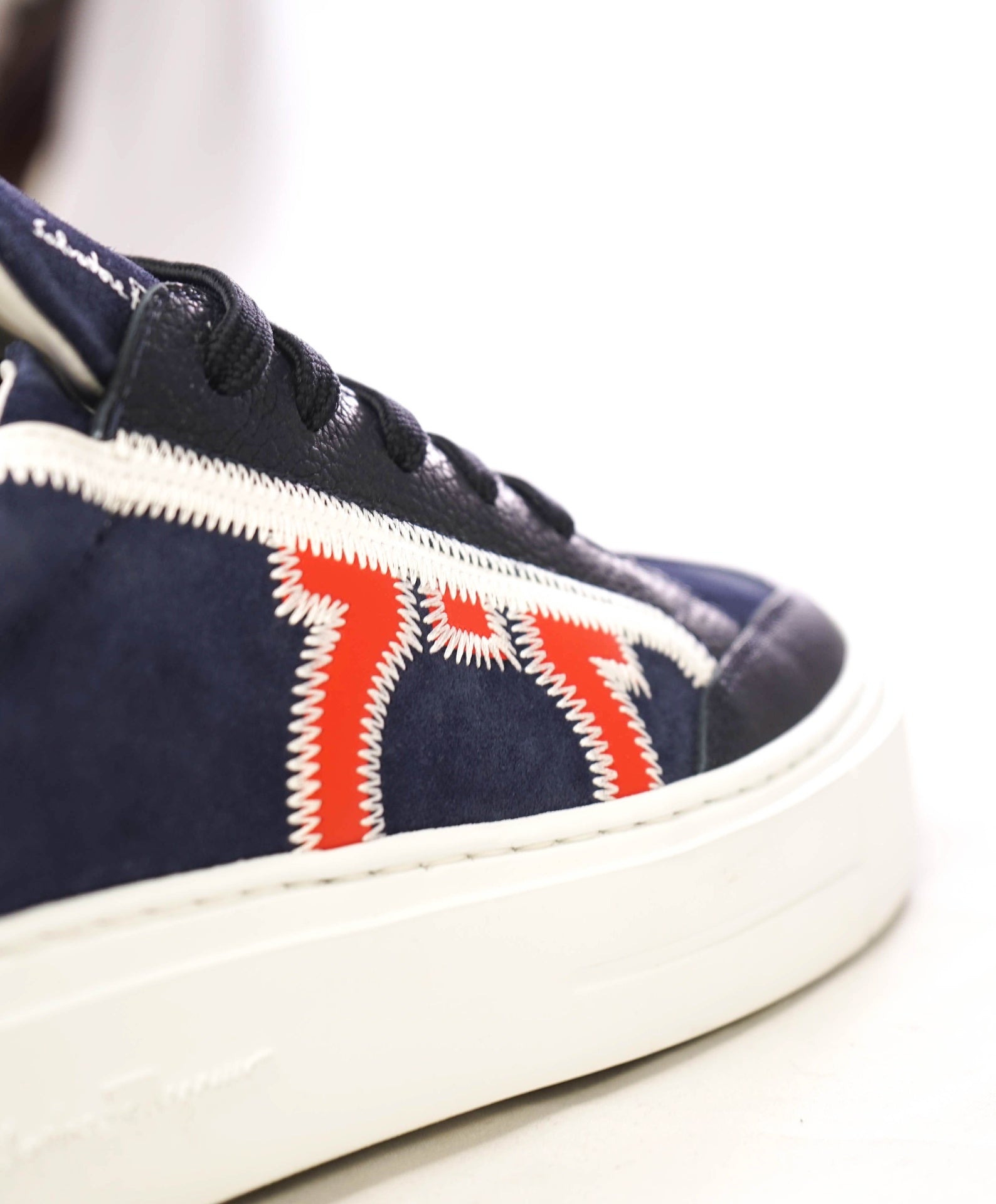 $795 SALVATORE FERRAGAMO - *BORG 5* Navy Sneaker - 10 M