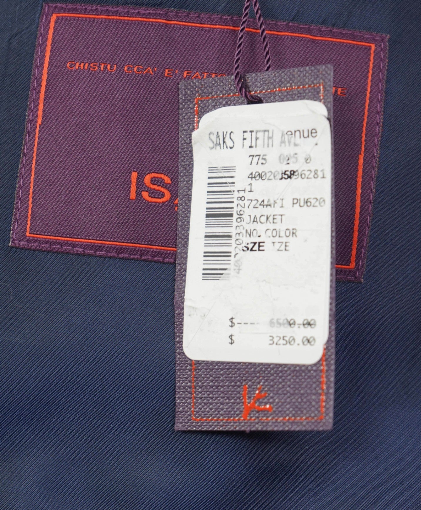 $6,500 ISAIA Solid Royal Blue CUSOTM MADE Wool/Mohair Blazer 50S US