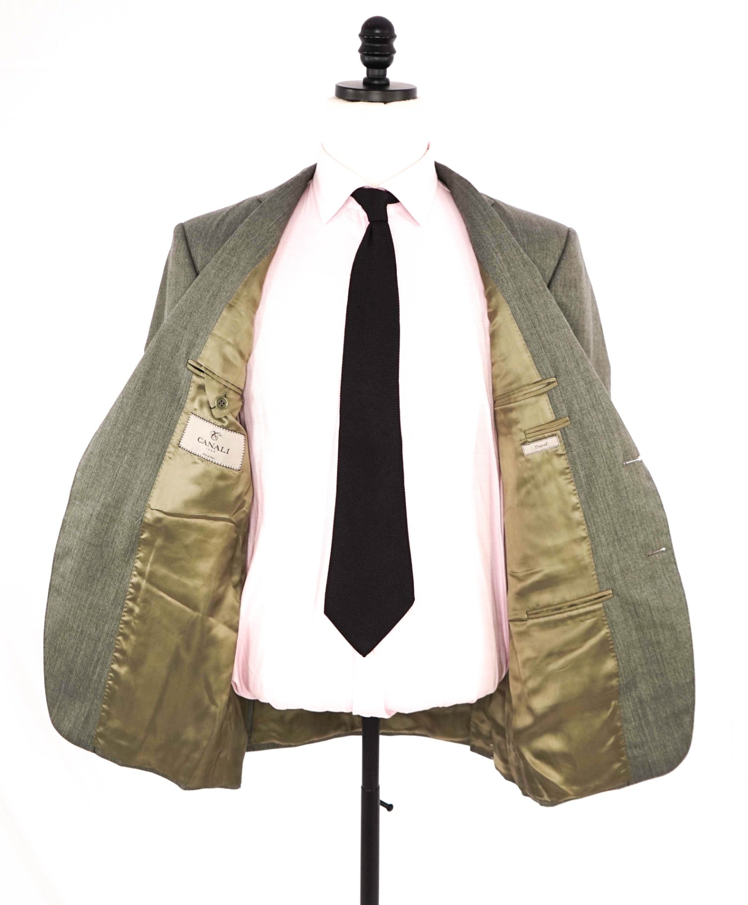 $1,495 CANALI Sage Green Wool 2-Btn Blazer 40R