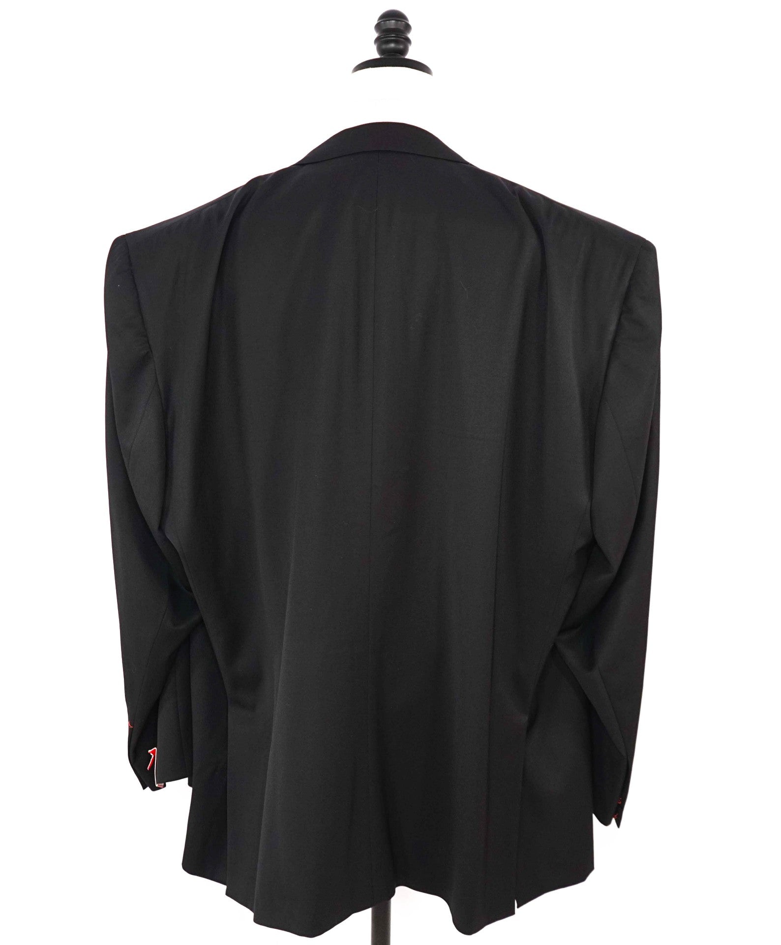 $4,595 ISAIA -"AQUASPIDER" PEAK LAPEL Black Tuxedo- 56R (66EU)