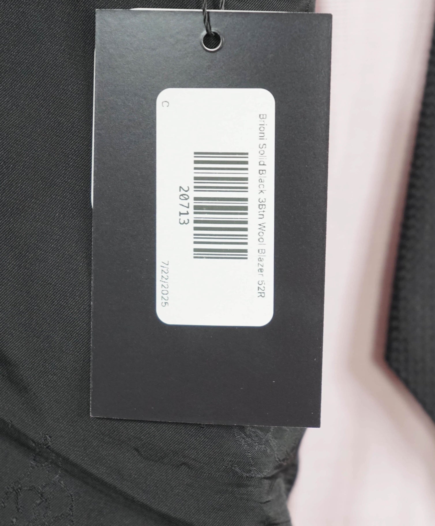 $4,800 BRIONI Solid Black 2/3 Btn Roll Lapel Wool Blazer 52R