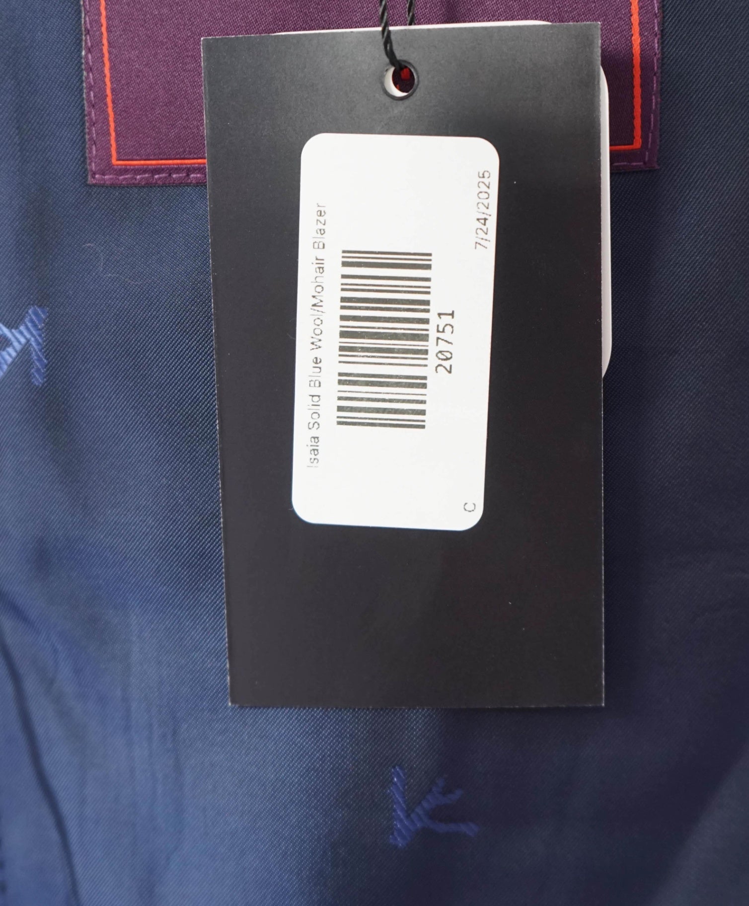 $6,500 ISAIA Solid Royal Blue CUSOTM MADE Wool/Mohair Blazer 50S US