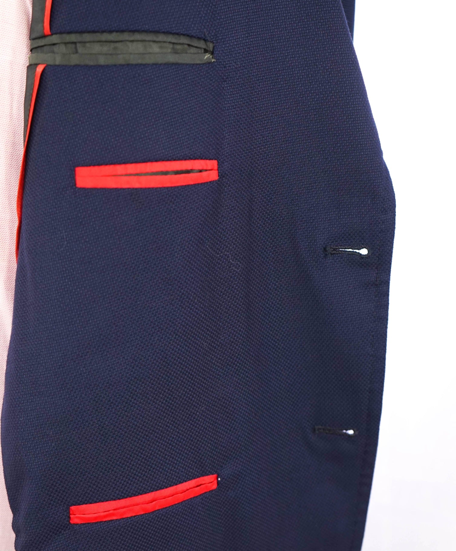 $3,295 ISAIA - Cortina Navy Patch Pocket Wool Blazer - 50R