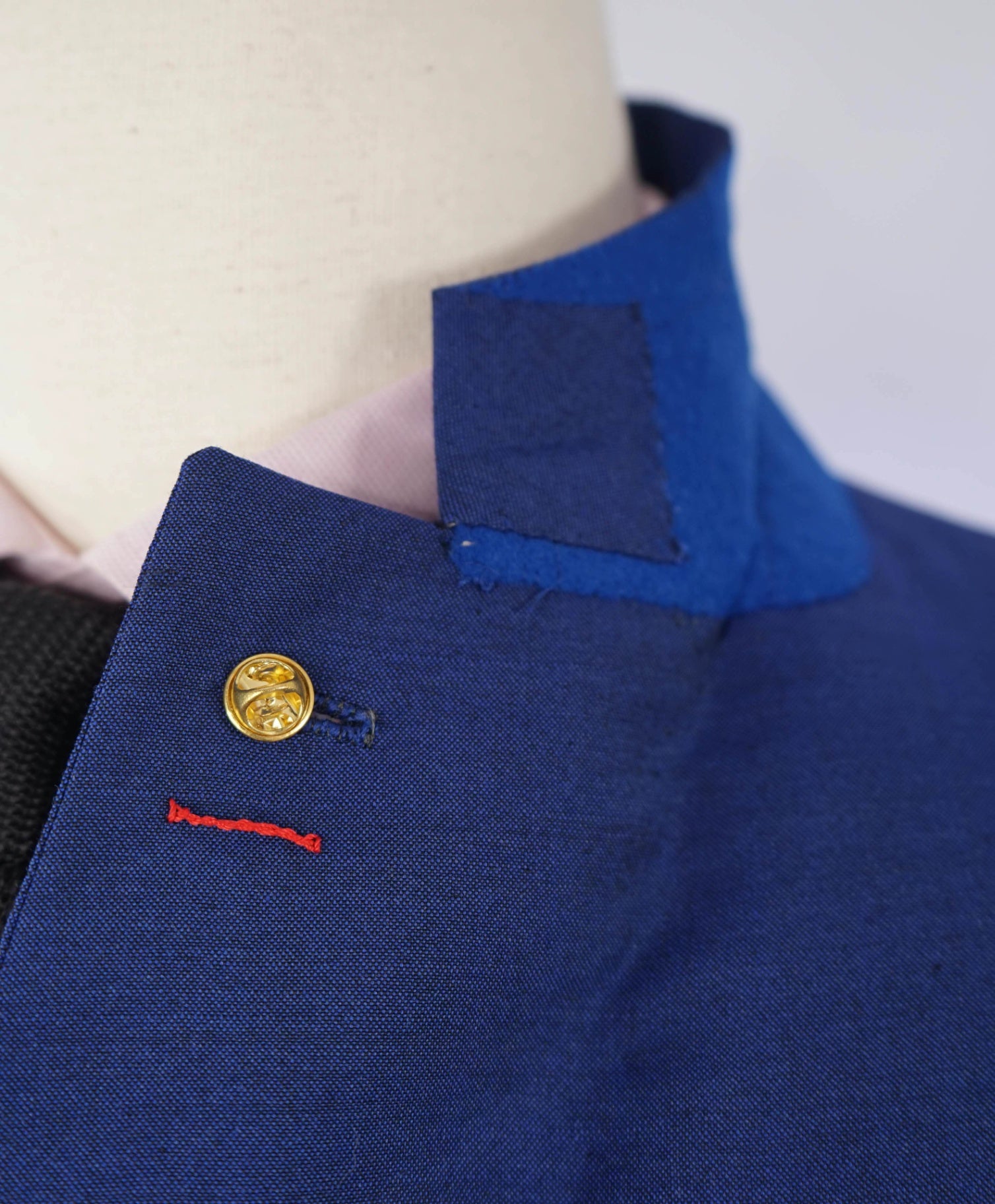 $6,500 ISAIA Solid Royal Blue CUSOTM MADE Wool/Mohair Blazer 50S US