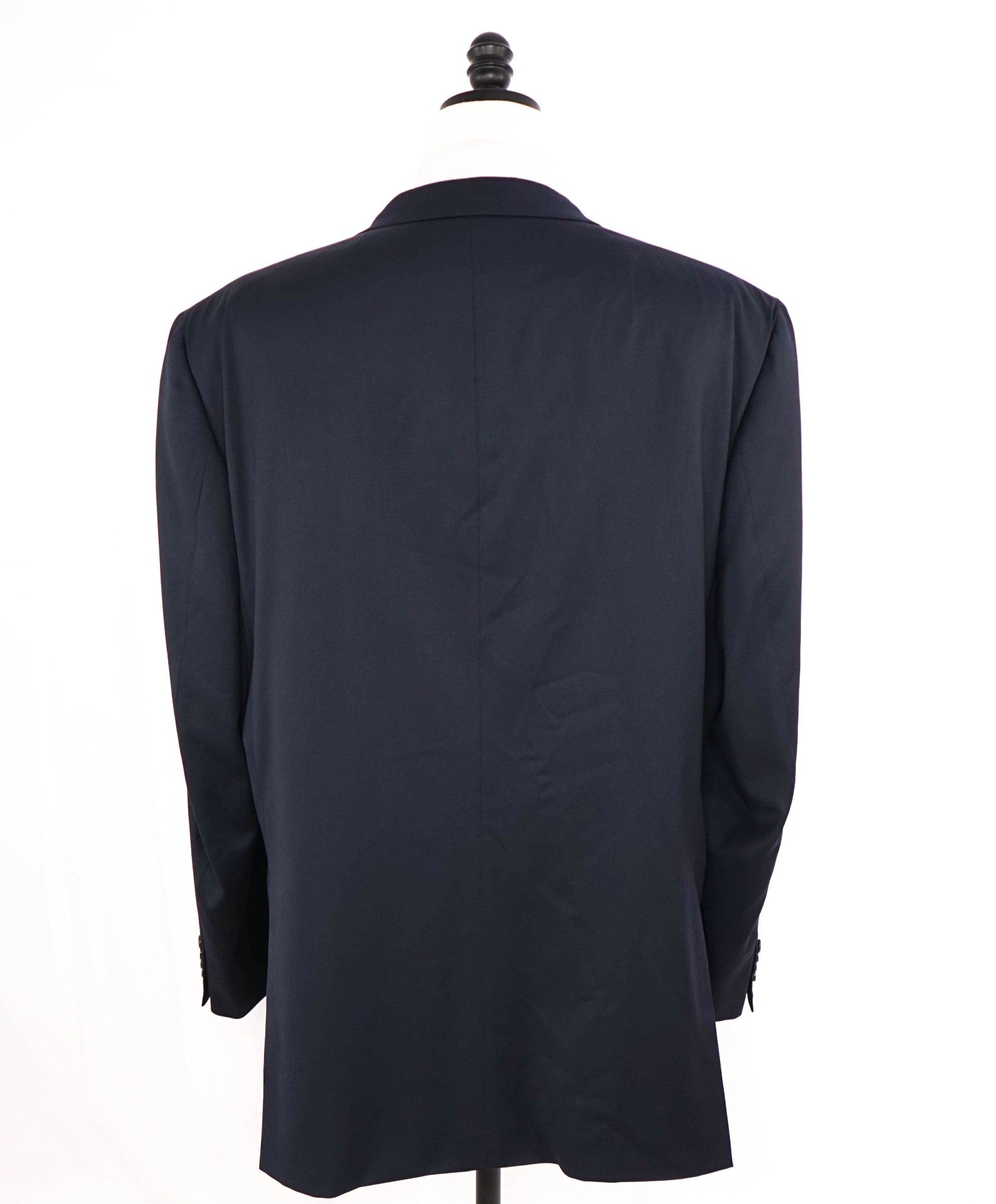 $4,800 BRIONI Solid Navy Blue Wool Blazer 54L