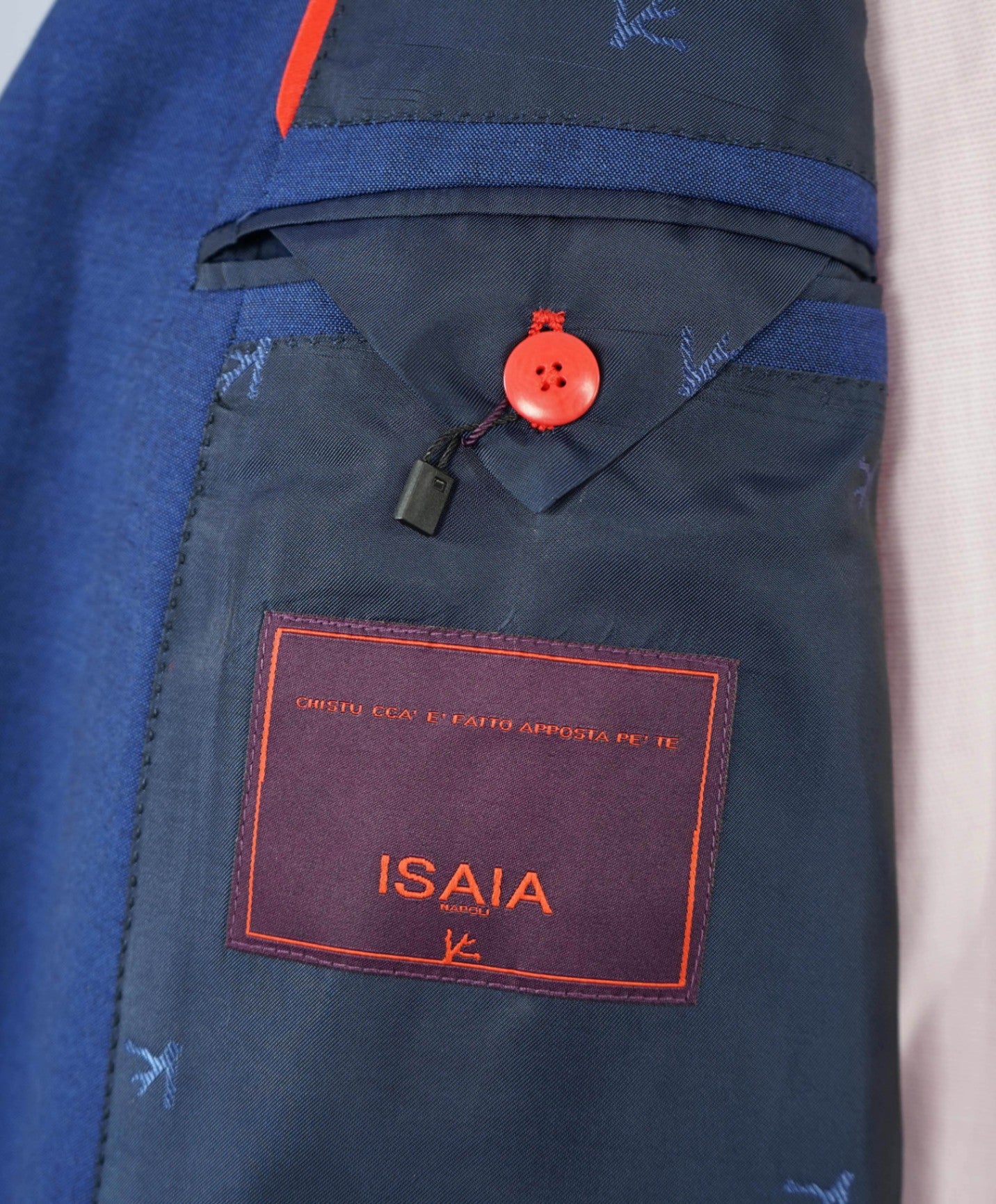 $6,500 ISAIA Solid Royal Blue CUSOTM MADE Wool/Mohair Blazer 50S US