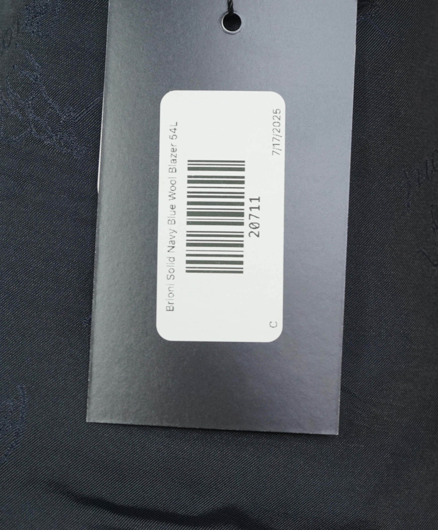 $4,800 BRIONI Solid Navy Blue Wool Blazer 54L