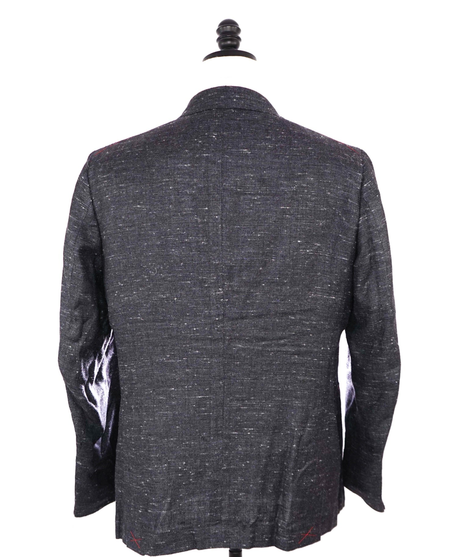 $4,500 ISAIA "Base Capri" Dark Grey Silk/Linen/Wool Blazer 42R