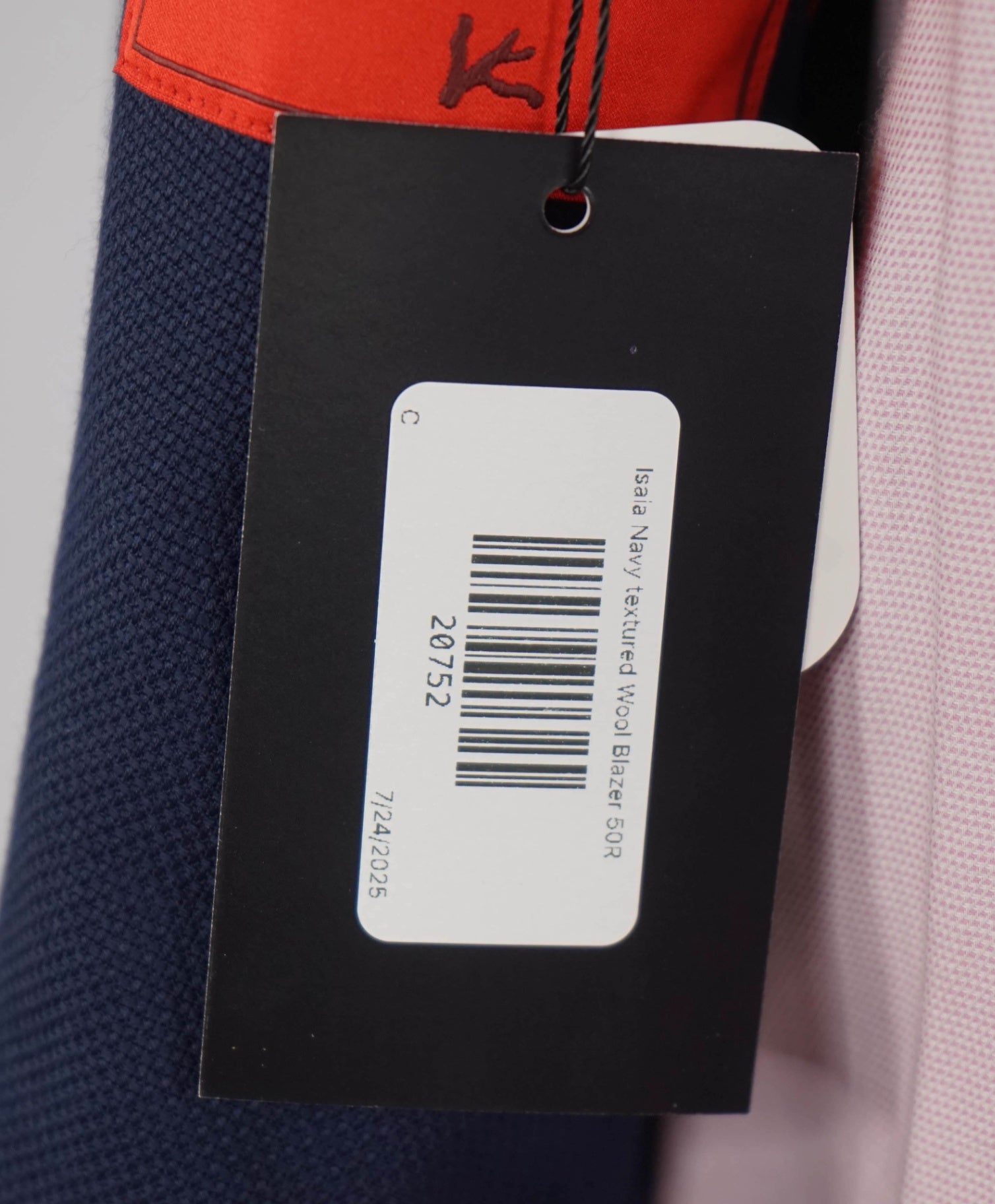 $3,295 ISAIA - Cortina Navy Patch Pocket Wool Blazer - 50R