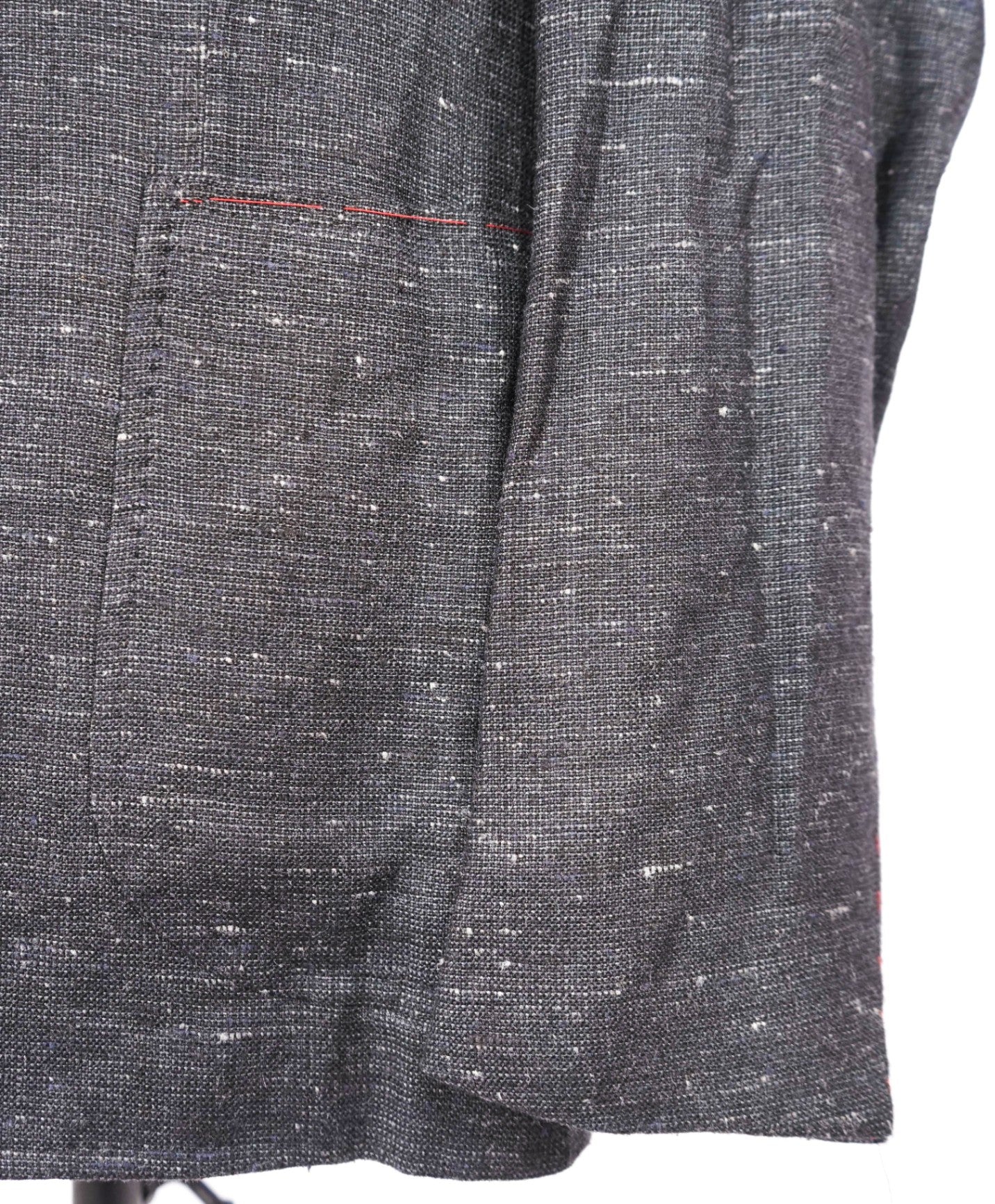 $4,500 ISAIA "Base Capri" Dark Grey Silk/Linen/Wool Blazer 42R