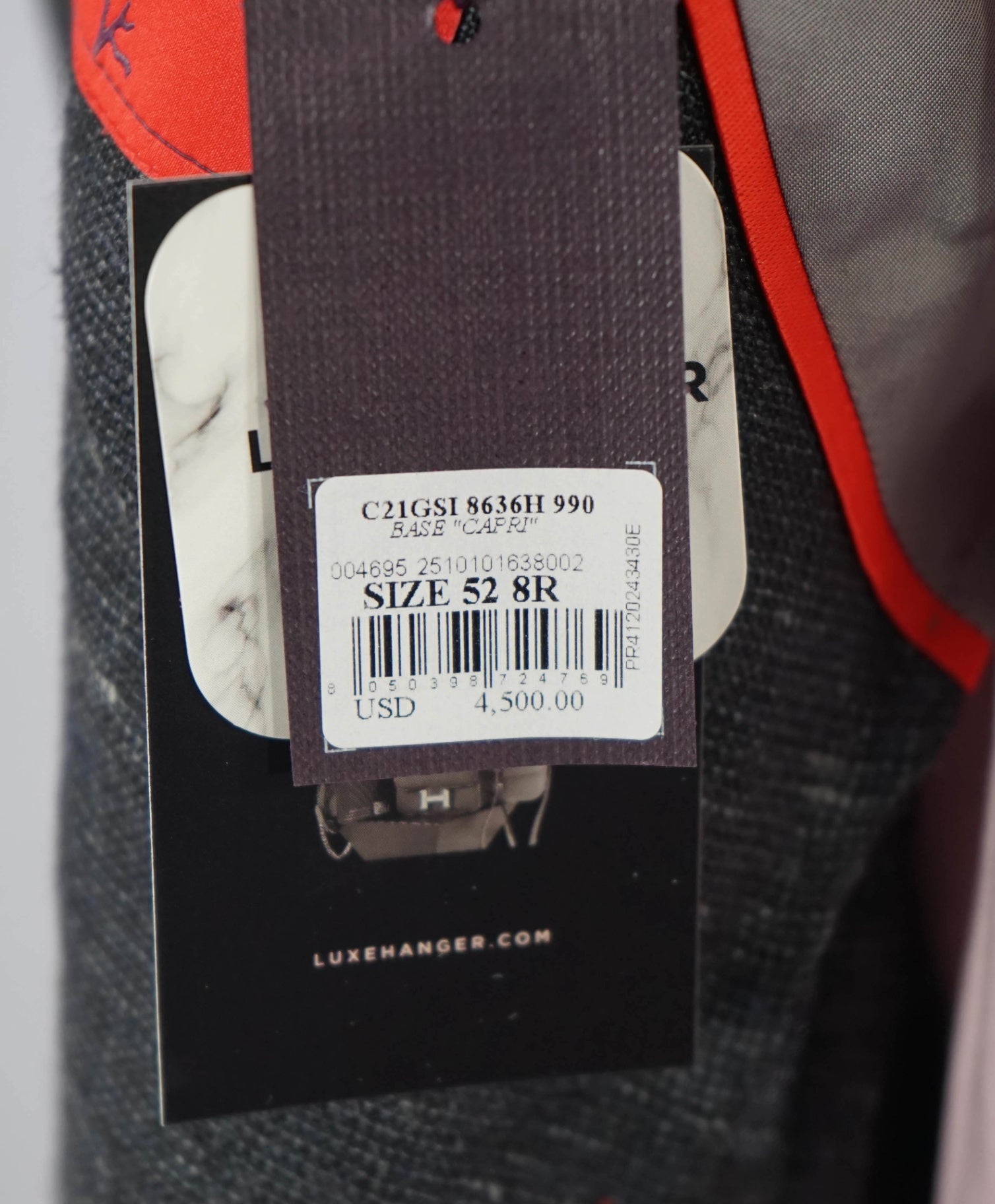 $4,500 ISAIA "Base Capri" Dark Grey Silk/Linen/Wool Blazer 42R