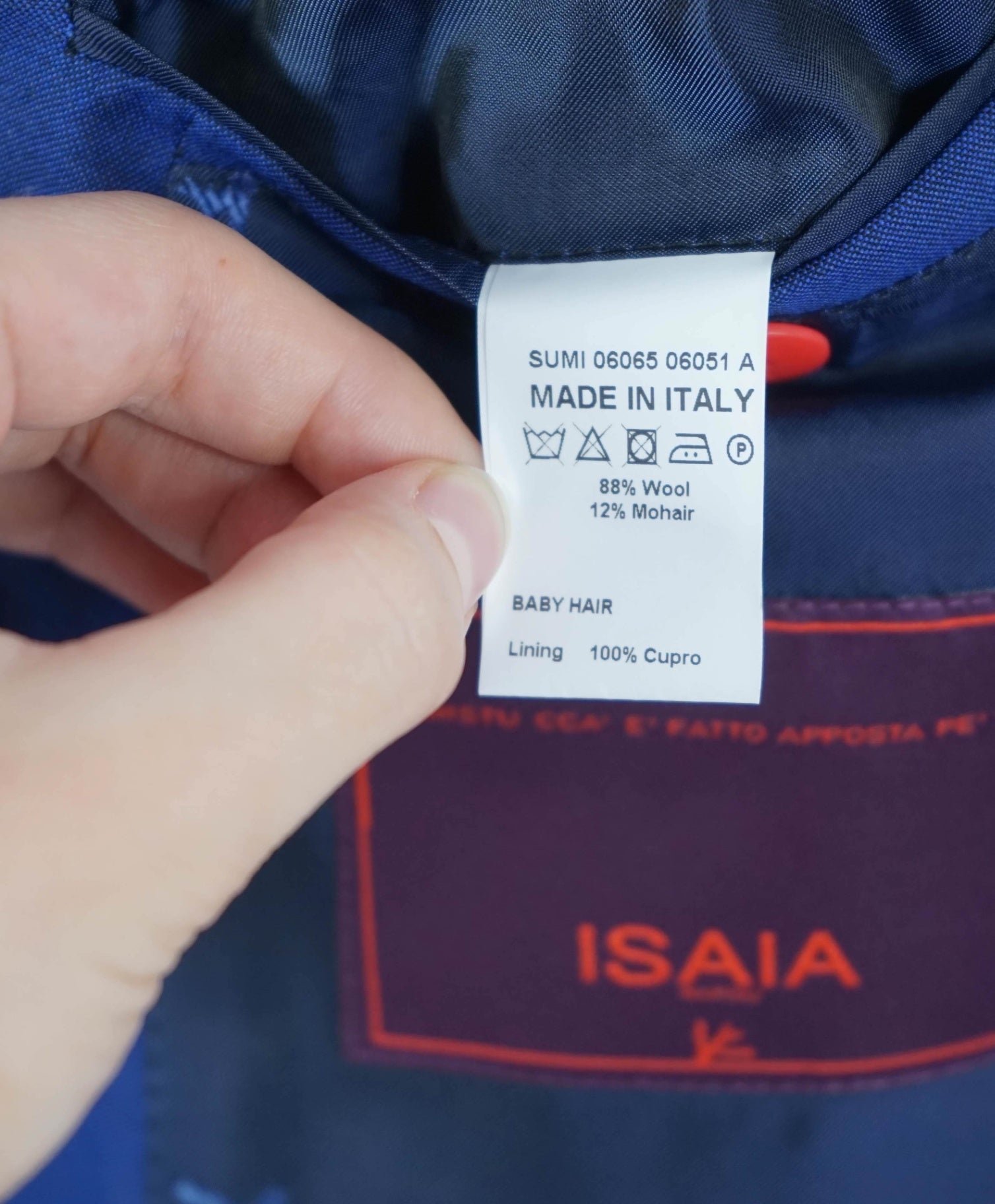 $6,500 ISAIA Solid Royal Blue CUSOTM MADE Wool/Mohair Blazer 50S US