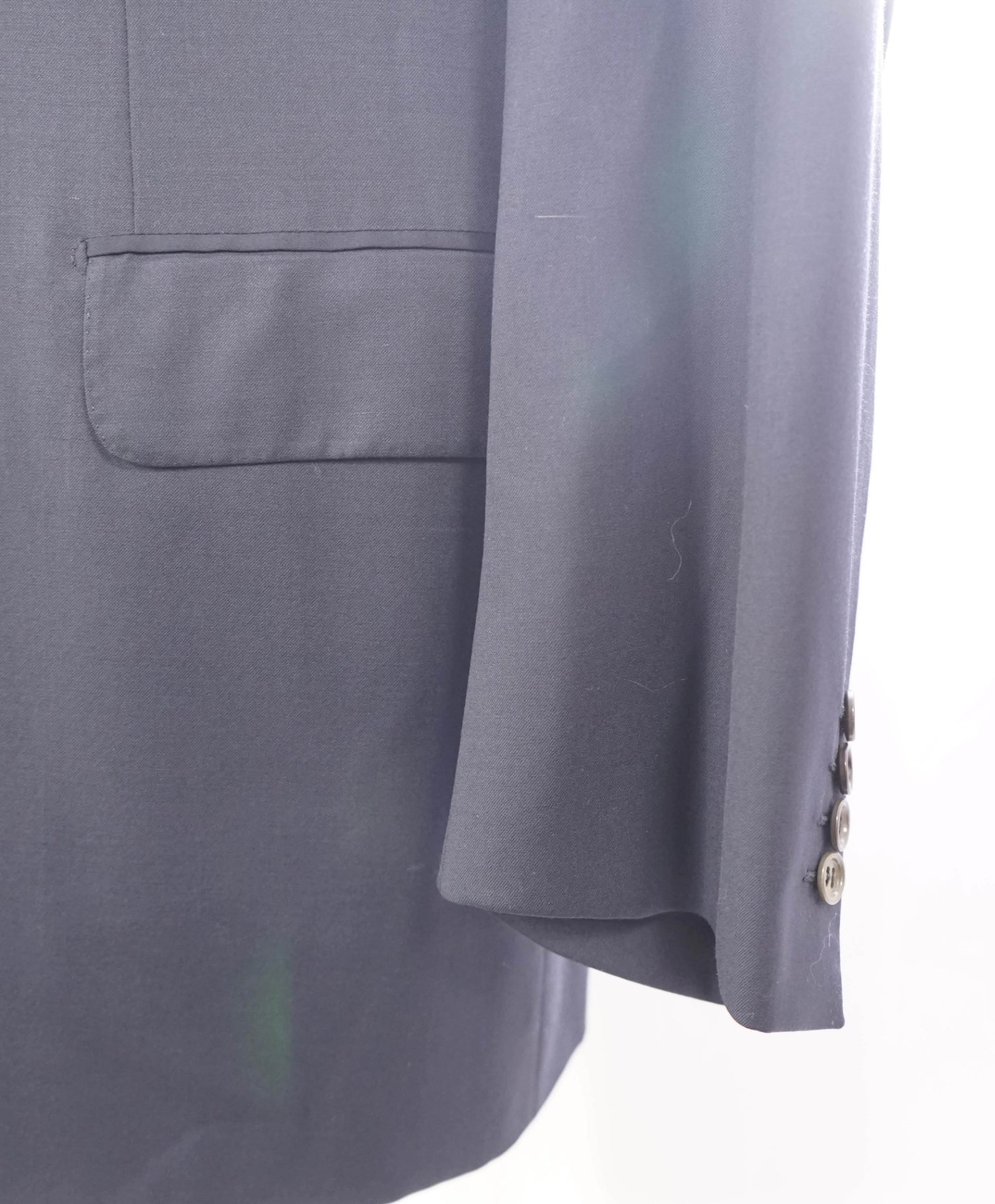 $4,800 BRIONI Solid Navy Blue Wool Blazer 54L