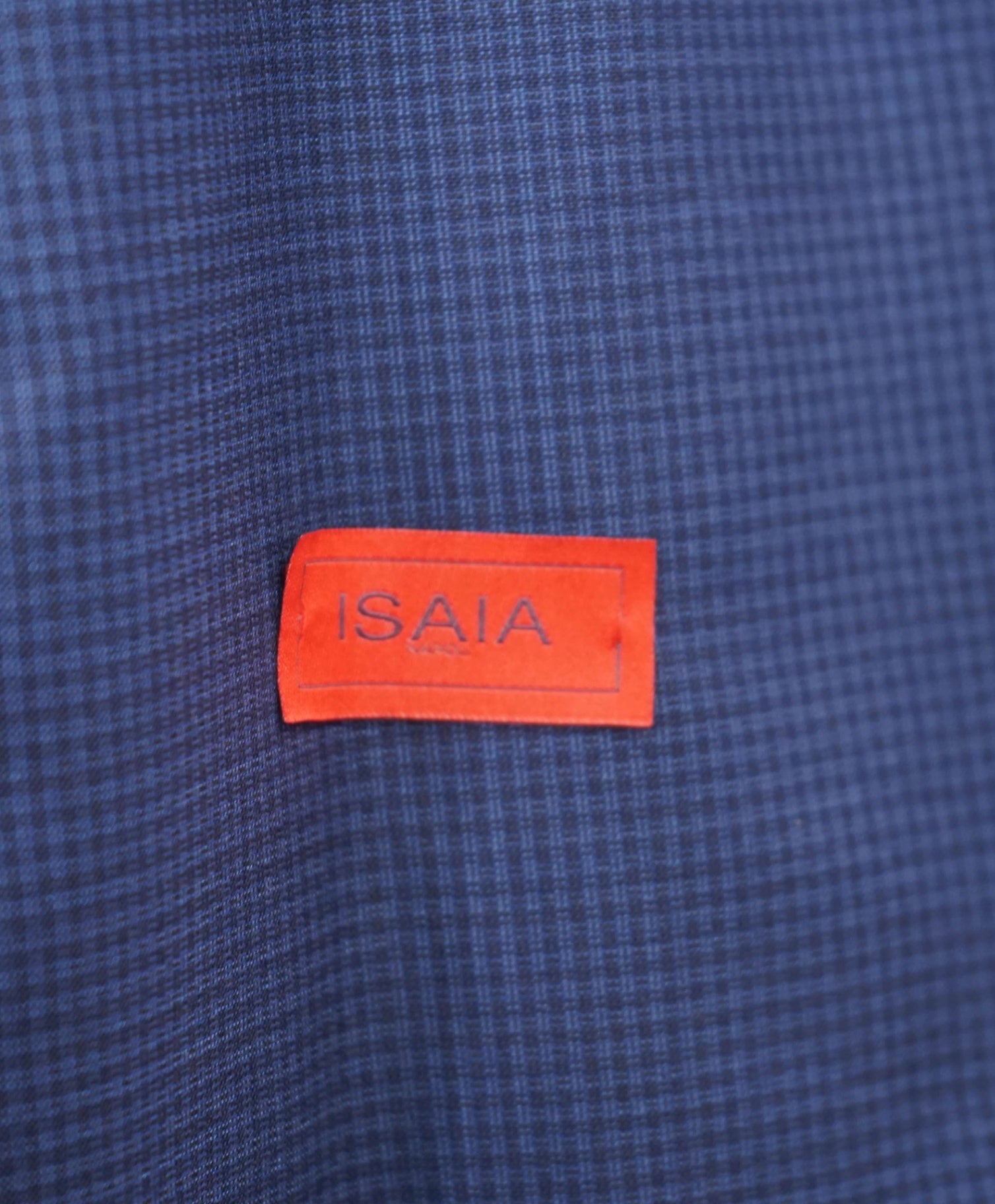 $3,995 ISAIA Navy Blue Check "Comfort Project" Wool/Silk Blazer 44R
