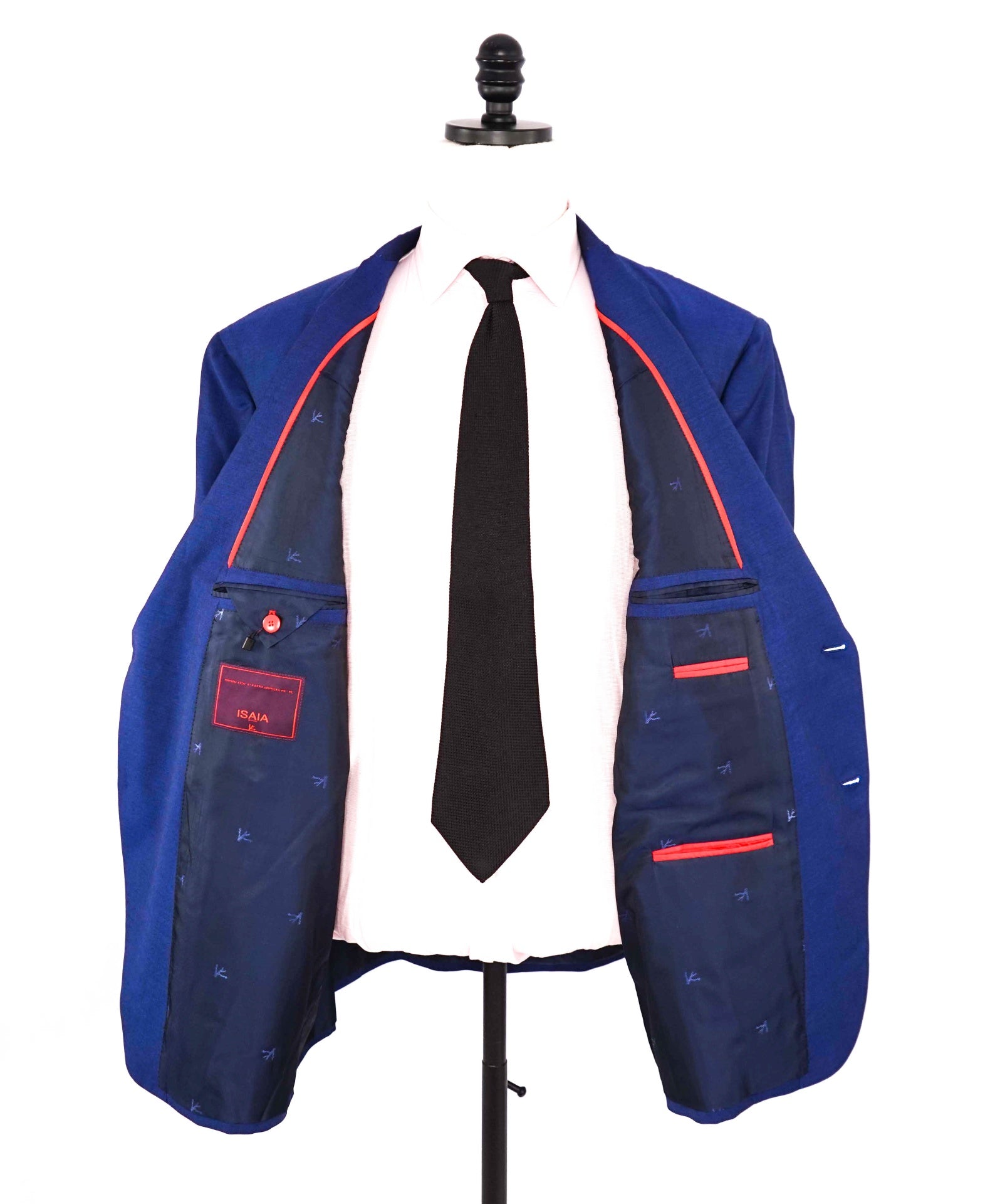 $6,500 ISAIA Solid Royal Blue CUSOTM MADE Wool/Mohair Blazer 50S US