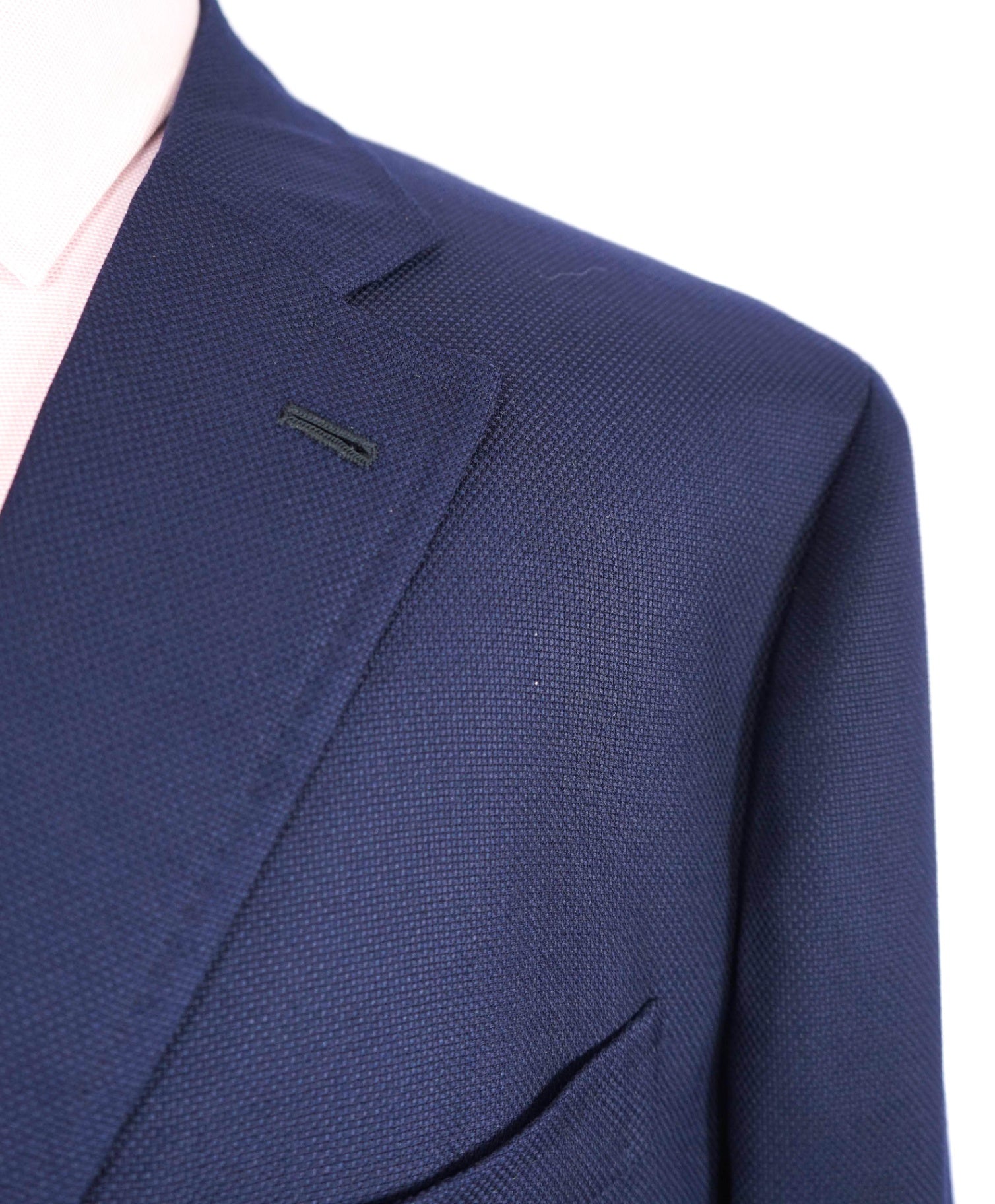$3,295 ISAIA - Cortina Navy Patch Pocket Wool Blazer - 50R