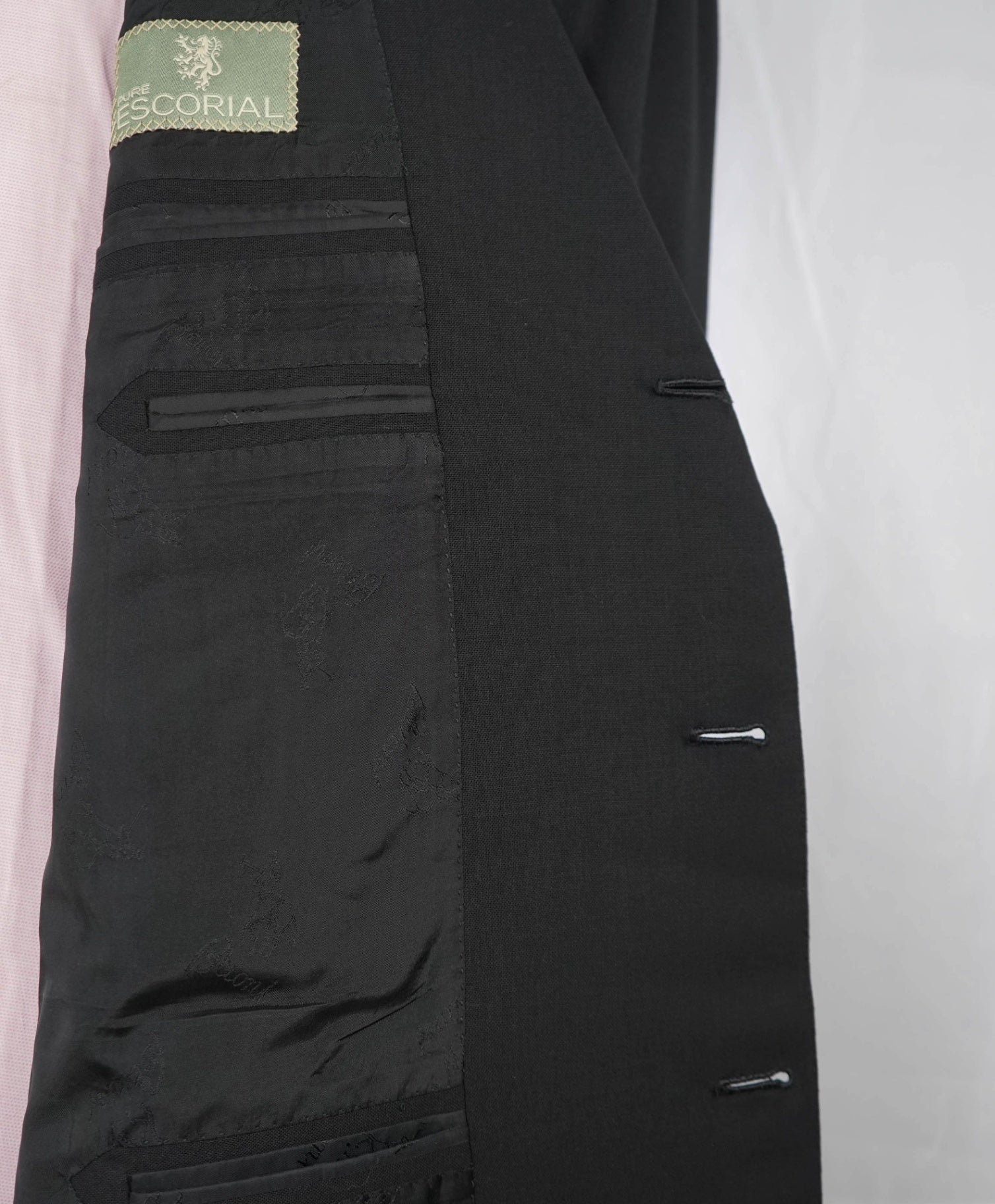 $4,800 BRIONI Solid Black 2/3 Btn Roll Lapel Wool Blazer 52R