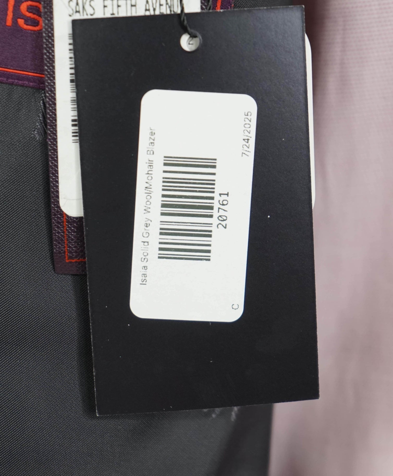 $6,500 ISAIA Solid Gray CUSOTM MADE Wool/Mohair Blazer 50S US