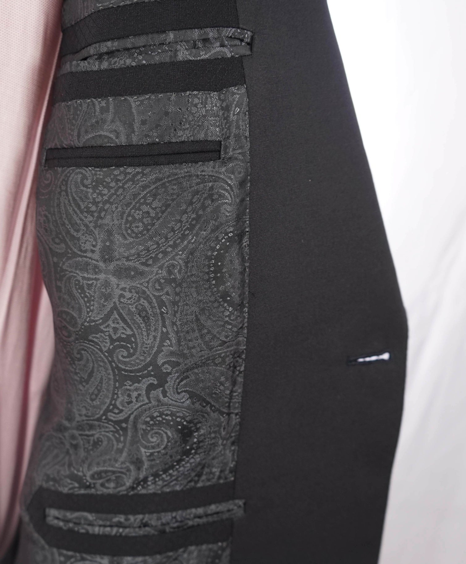 $2,695 ZEGNA Black Diamond Wool/Mohair Dinner Jacket Blazer 44R