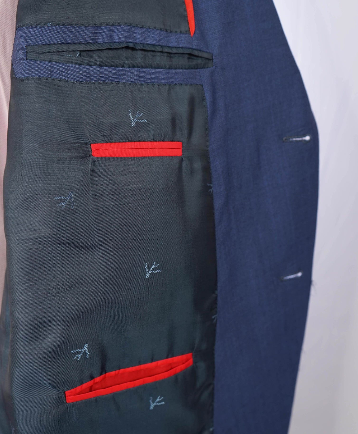 $6,500 ISAIA Steel Blue CUSOTM MADE Wool/Mohair Blazer 50S US