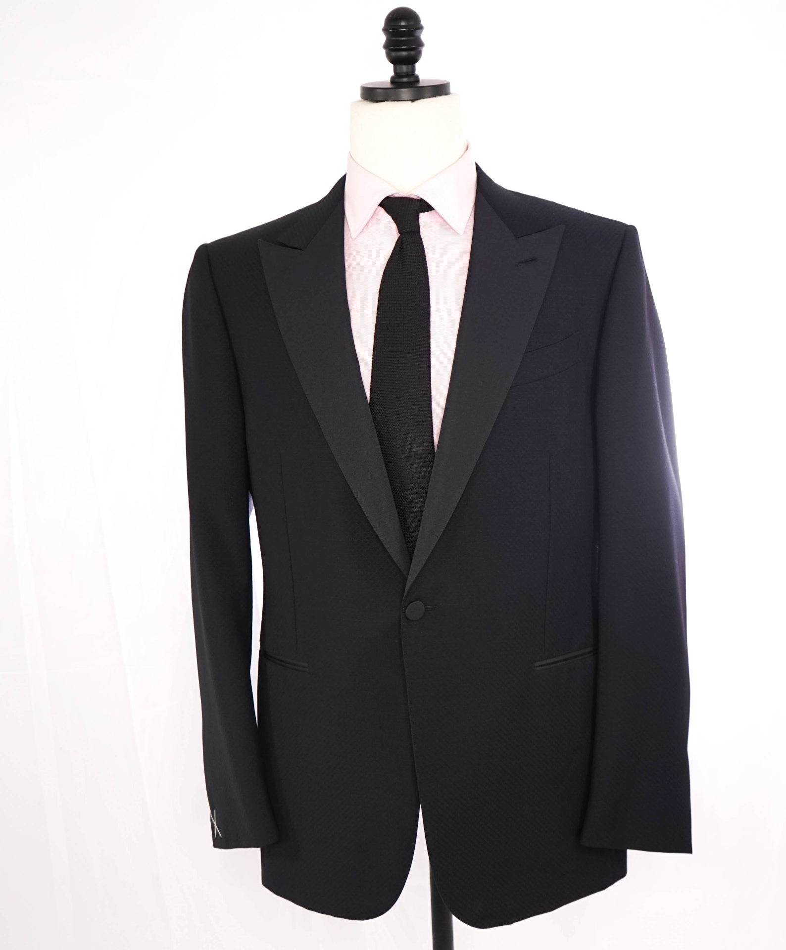 $2,695 ZEGNA Black Diamond Wool/Mohair Dinner Jacket Blazer 44R